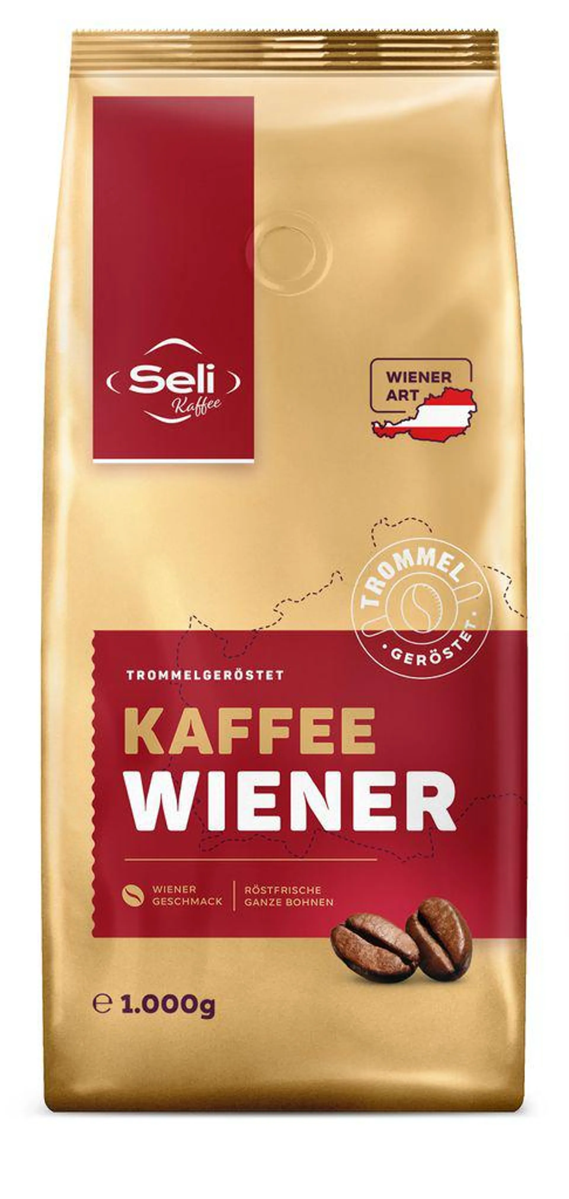 Seli Kaffee Wiener 1 kg, zrnková káva