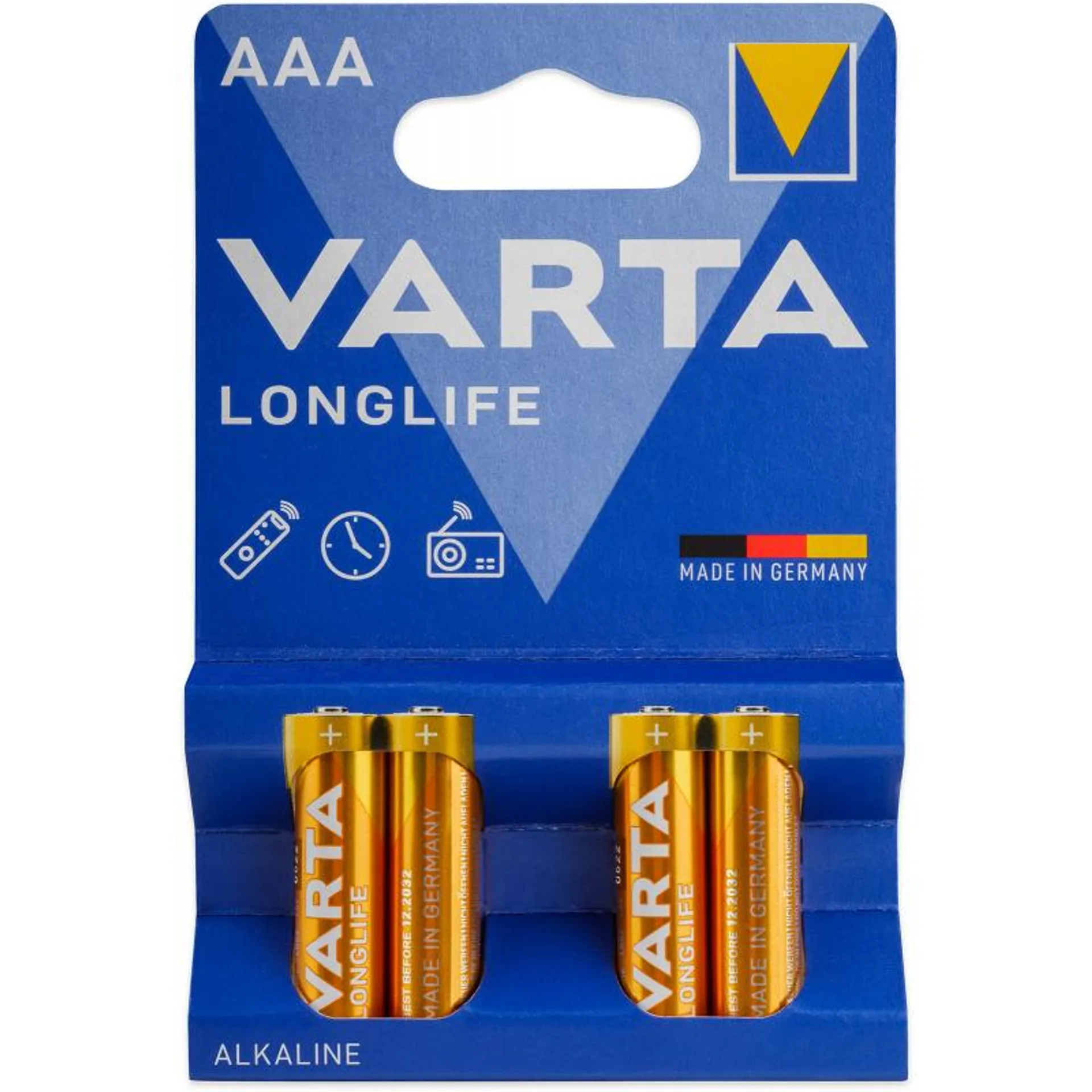 Baterie VARTA LONG LIFE LR03 alkalická 4 x AAA