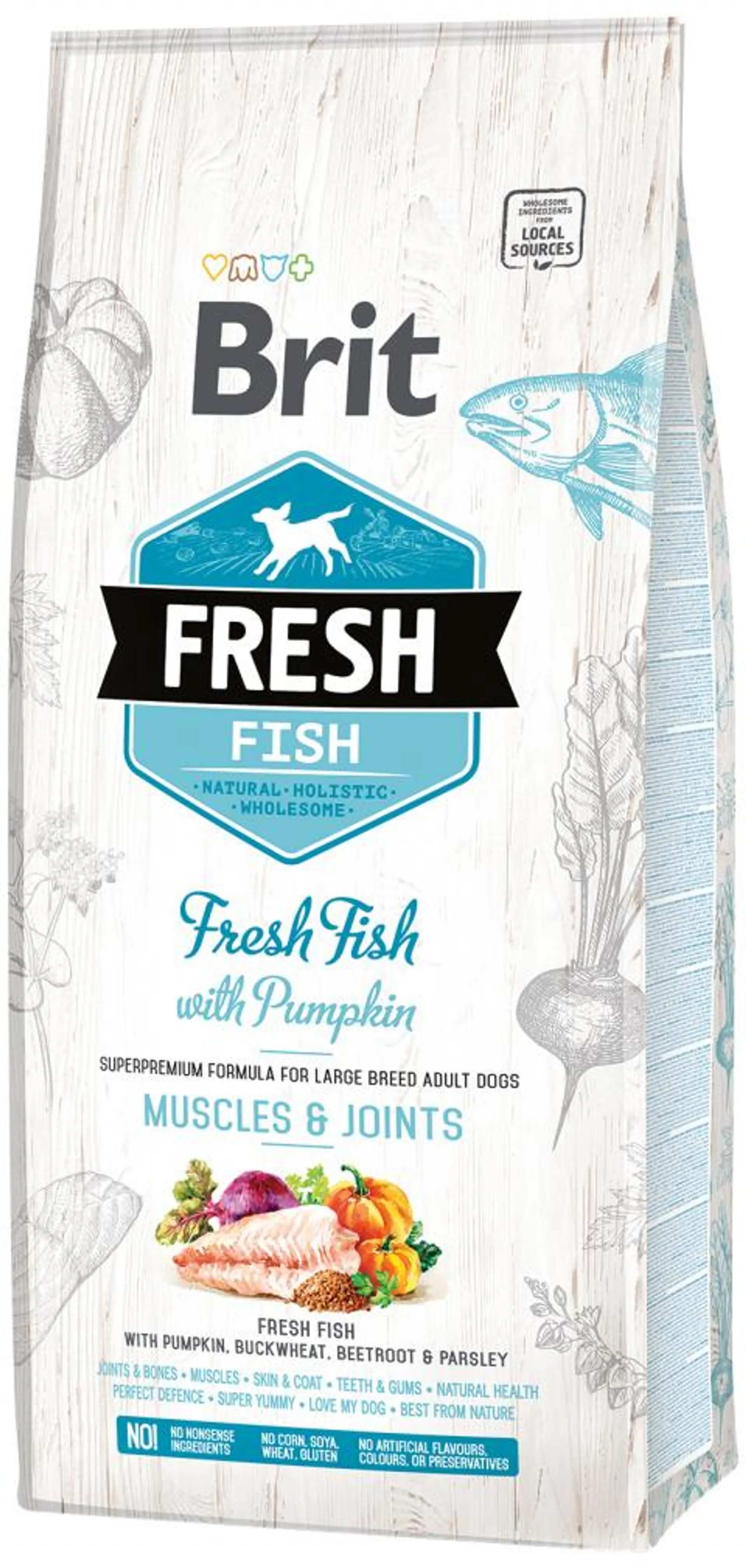 Brit Fresh Fish with Pumpkin Adult Large 12kg