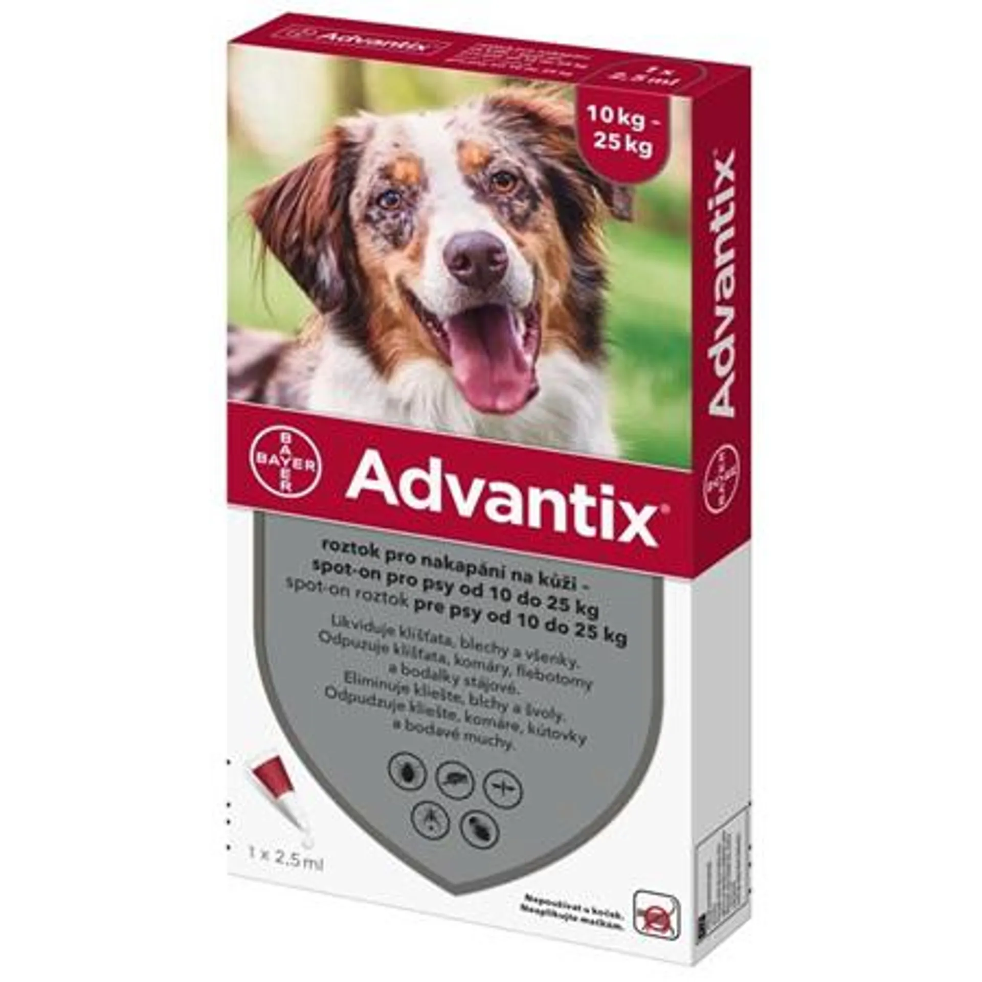 Advantix spot-on pro psy 10-25 kg 1x 2,5 ml