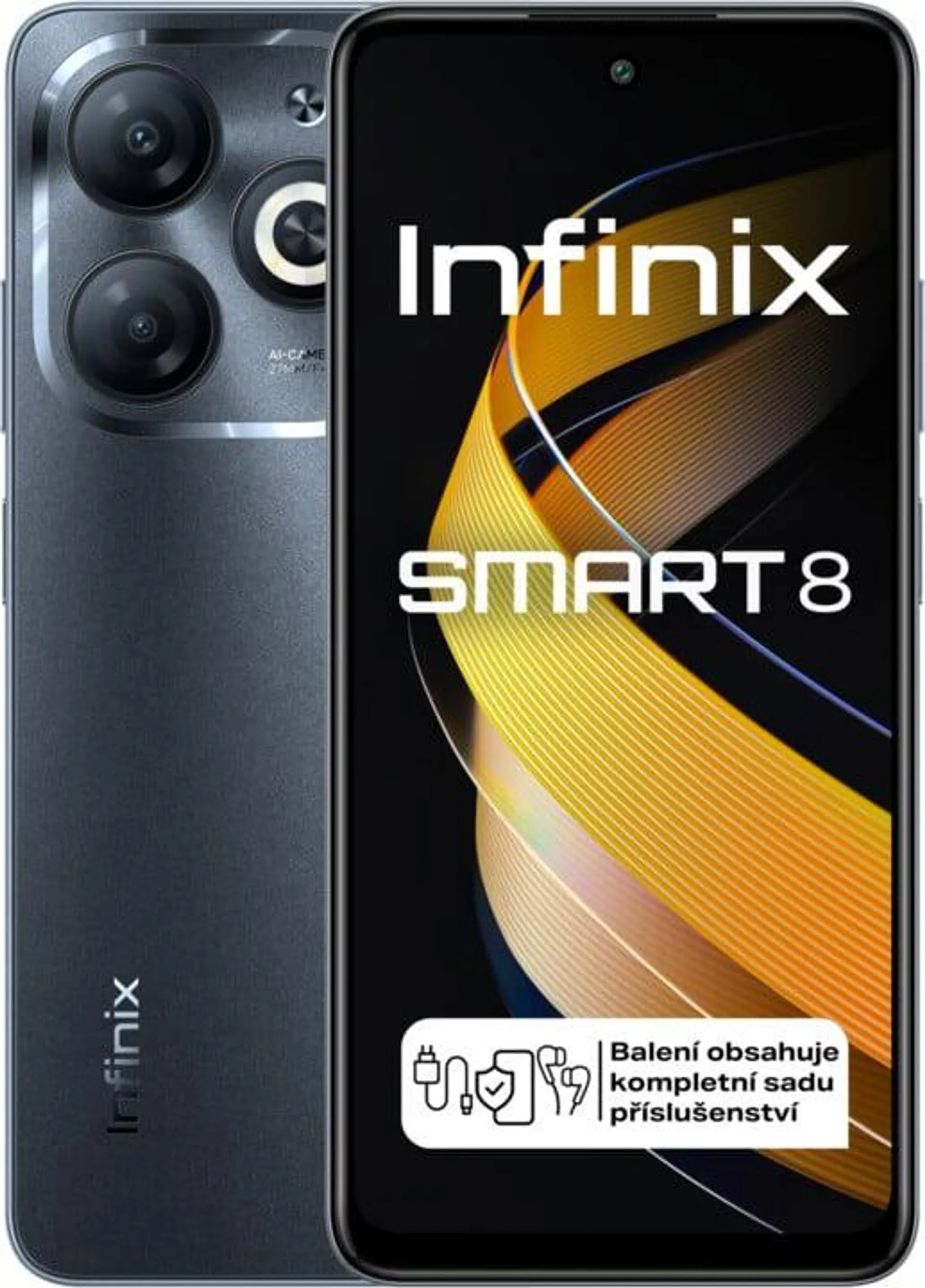 Infinix Smart 8, 3GB/64GB, Timber Black