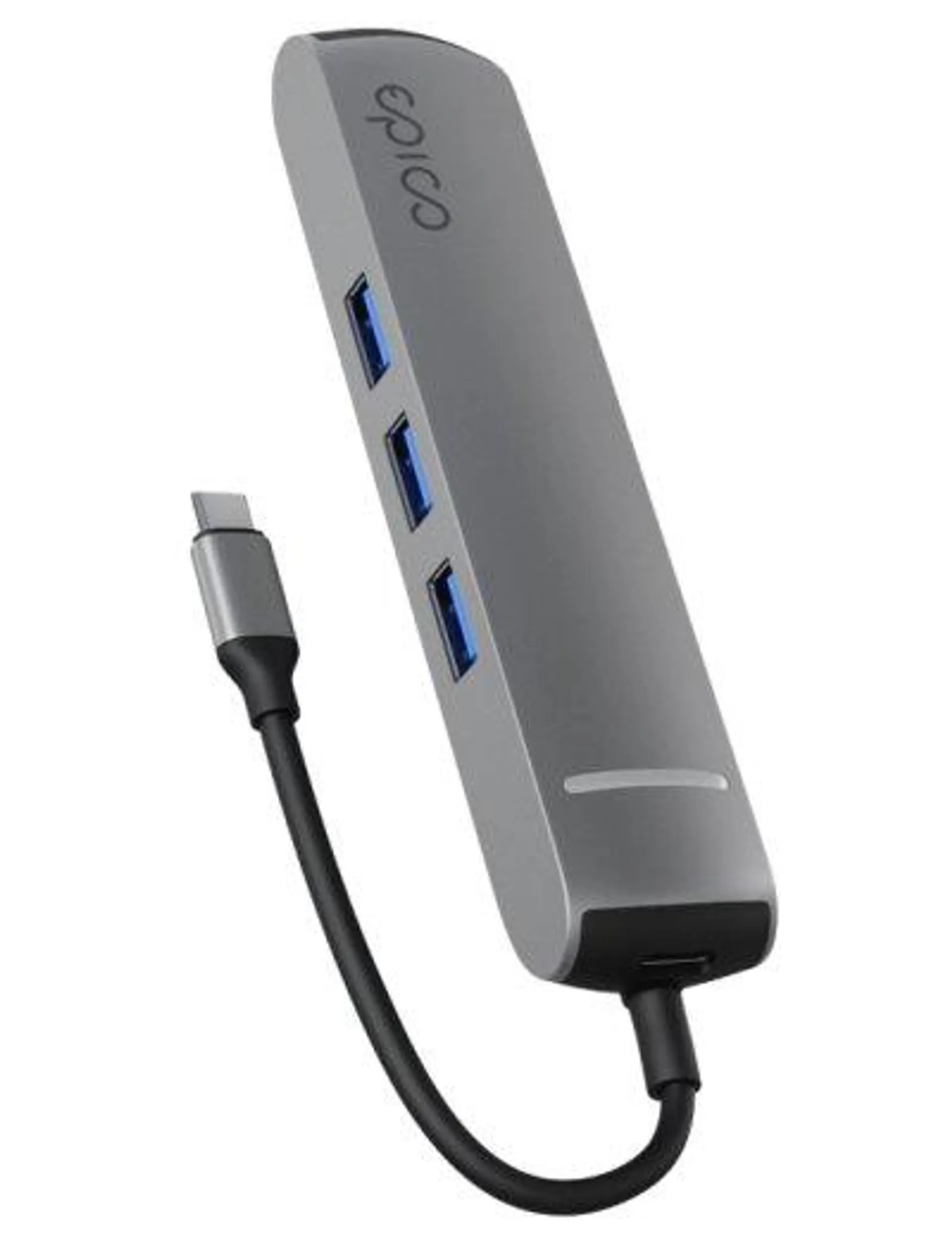 Kabelový HUB USB-C 6v1 s HDMI/Ethernet - vesmírně šedá