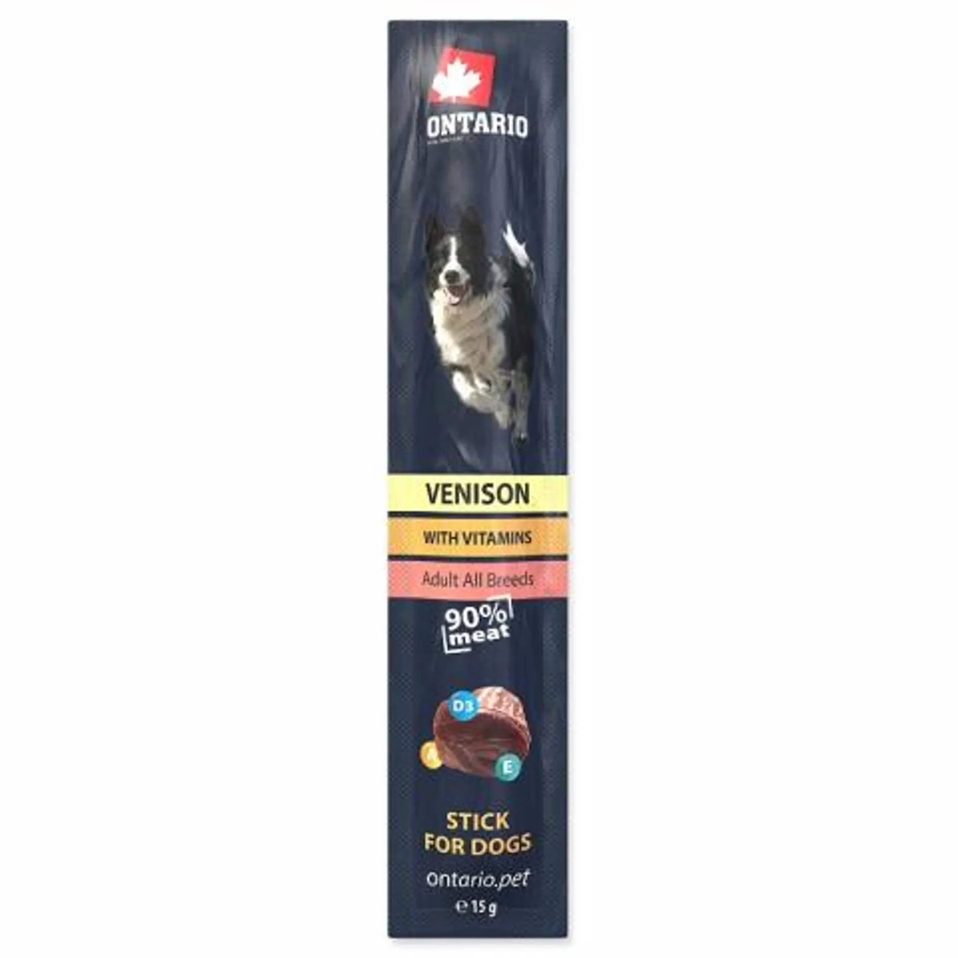 Tyčinka Ontario Stick for dogs Venison 15g