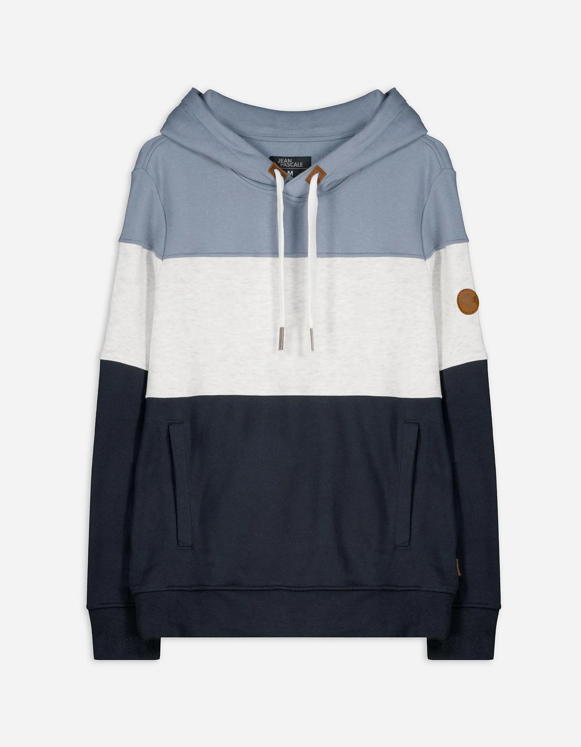 Hoodie - Color-Blocking - blau