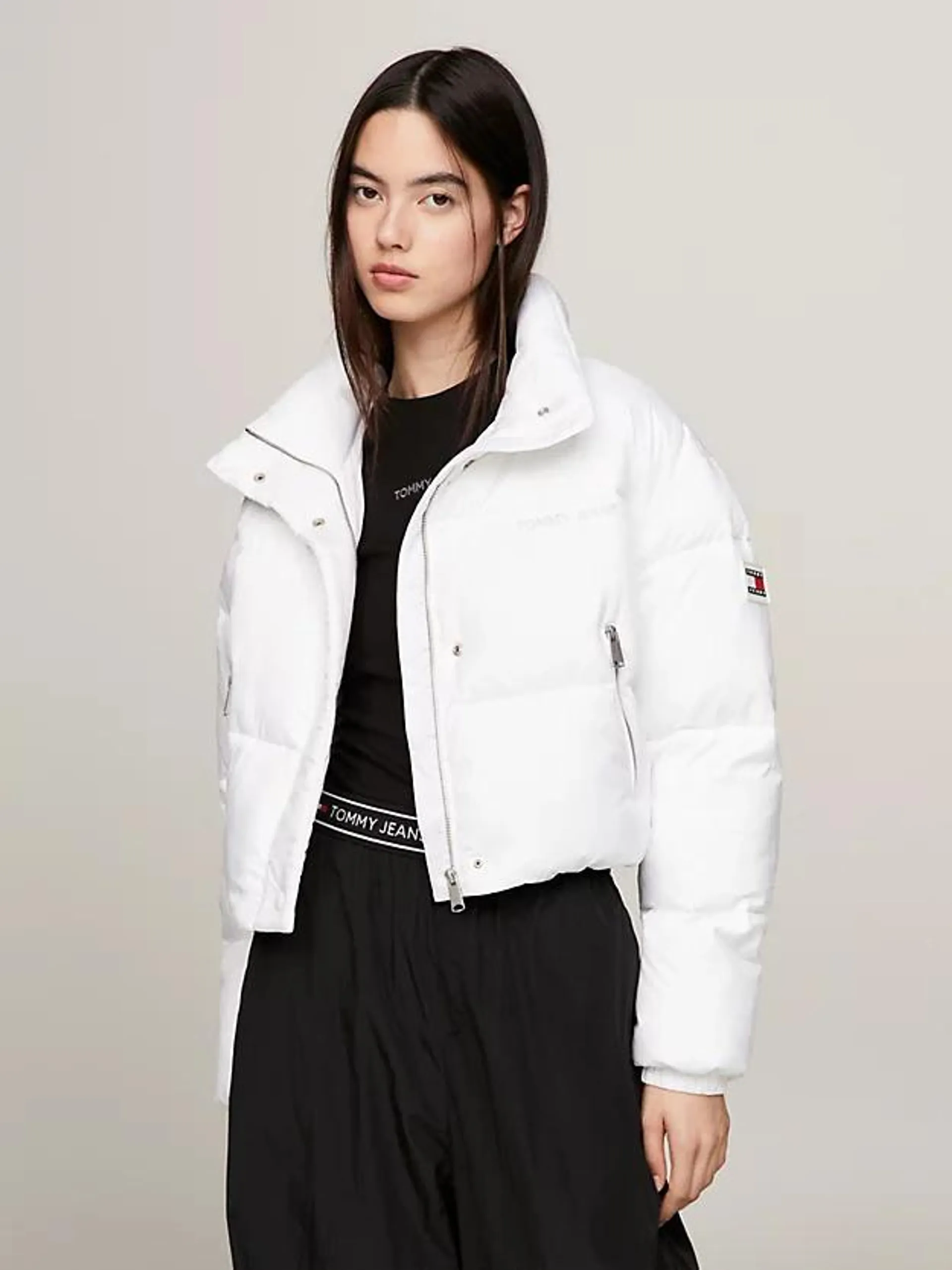 Logo Cropped Puffer Jacket