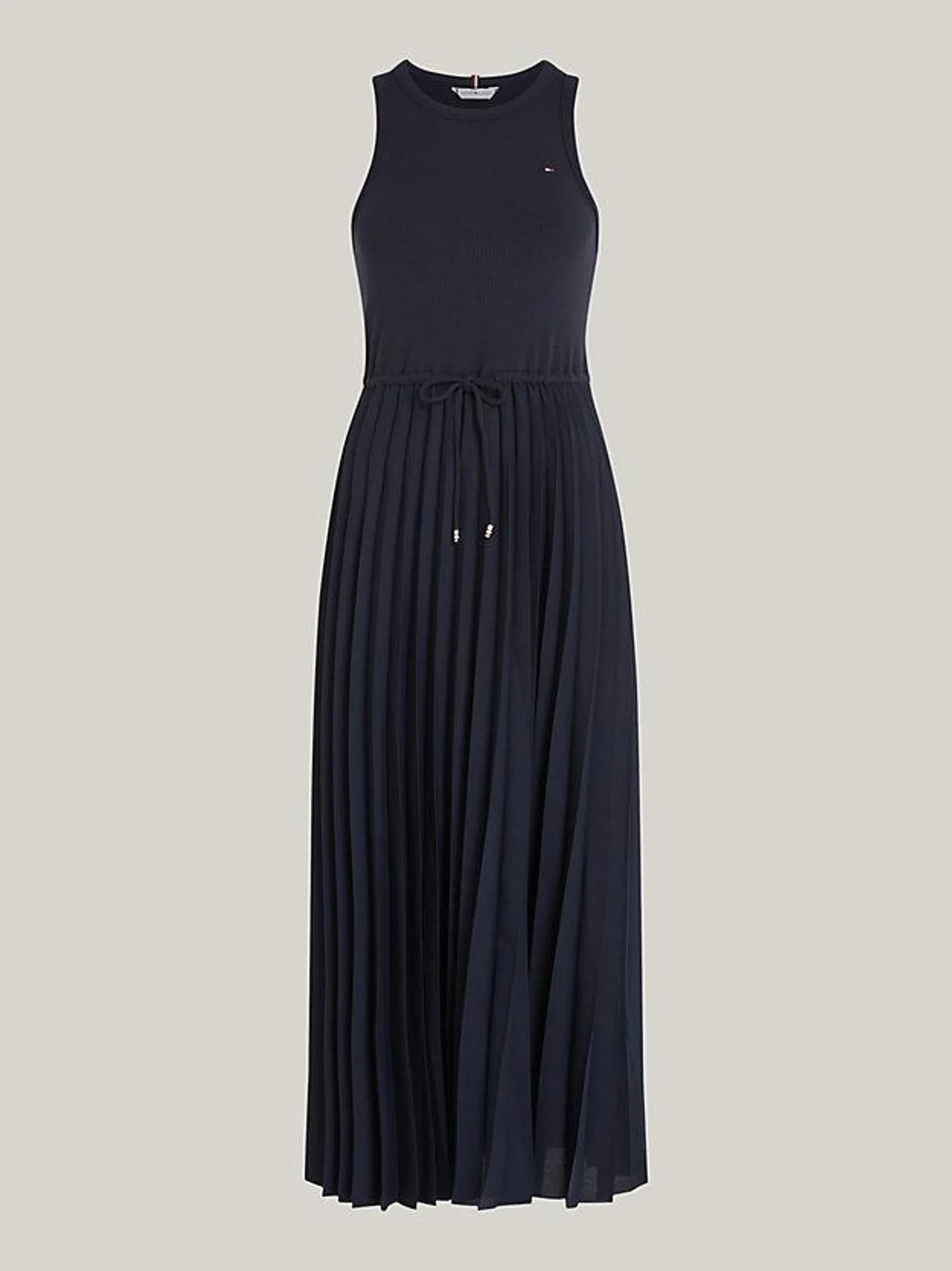 Sleeveless Pleated Midi Dress