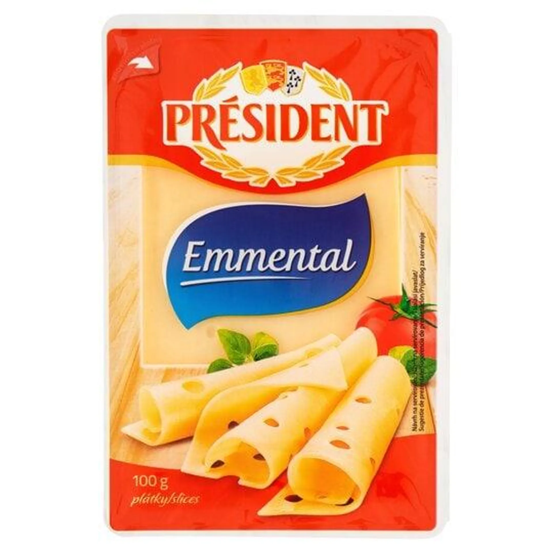 Président Emmental plátky 100g