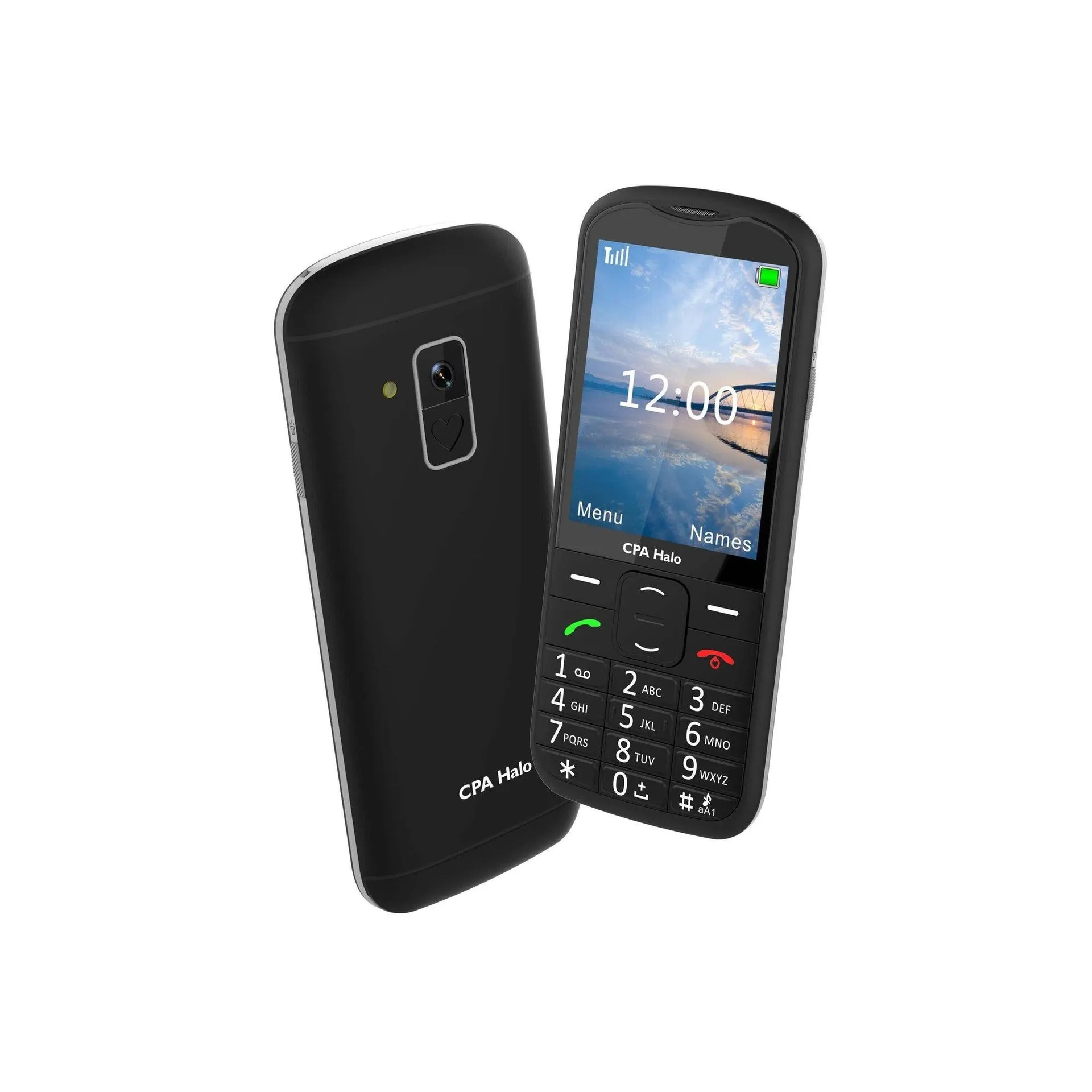 Tlačítkový telefon pro seniory CPA Halo 18, černá NEKOMPLETNÍ