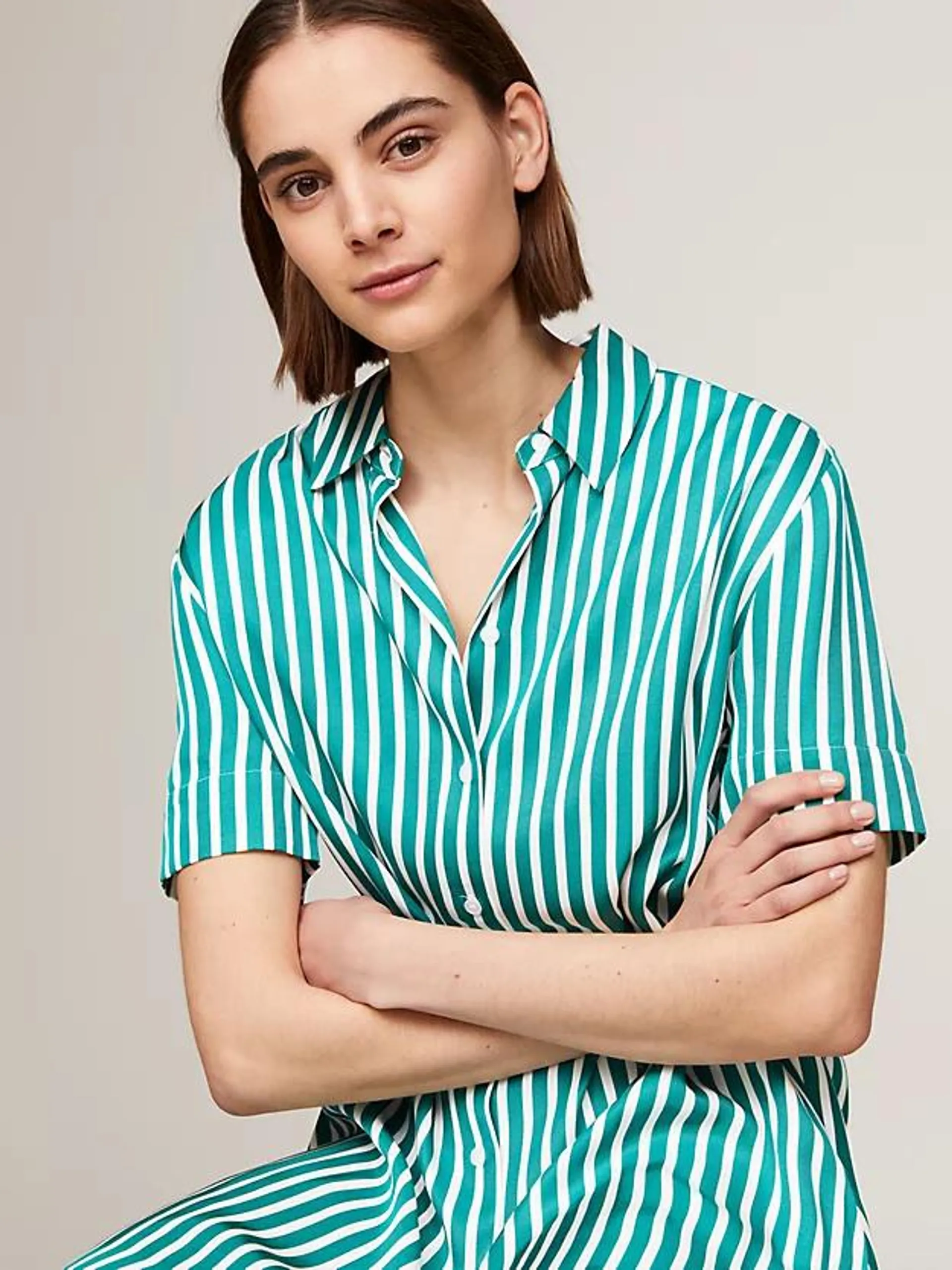 Stripe Relaxed Shirt Dress