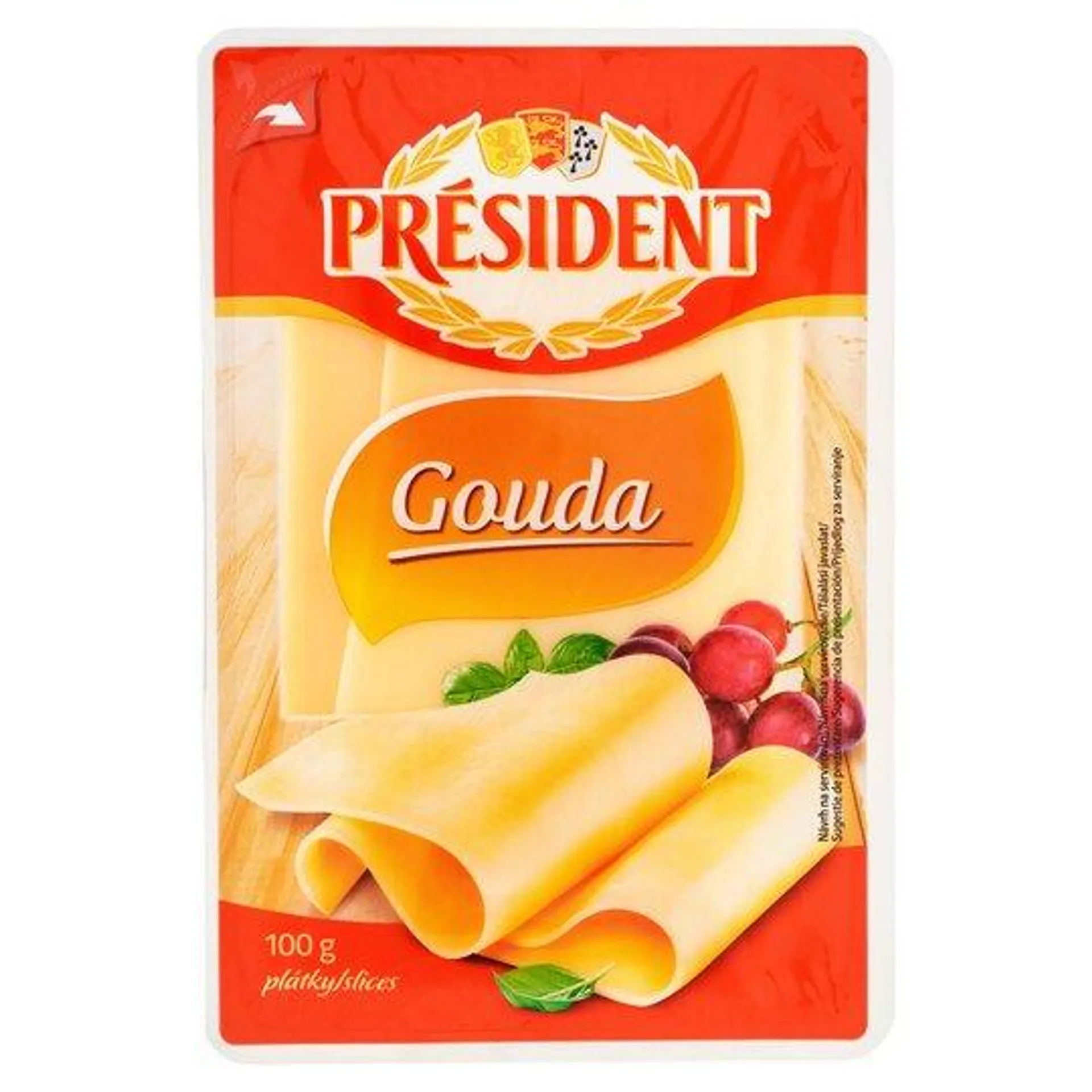 Président Gouda plátky 100g