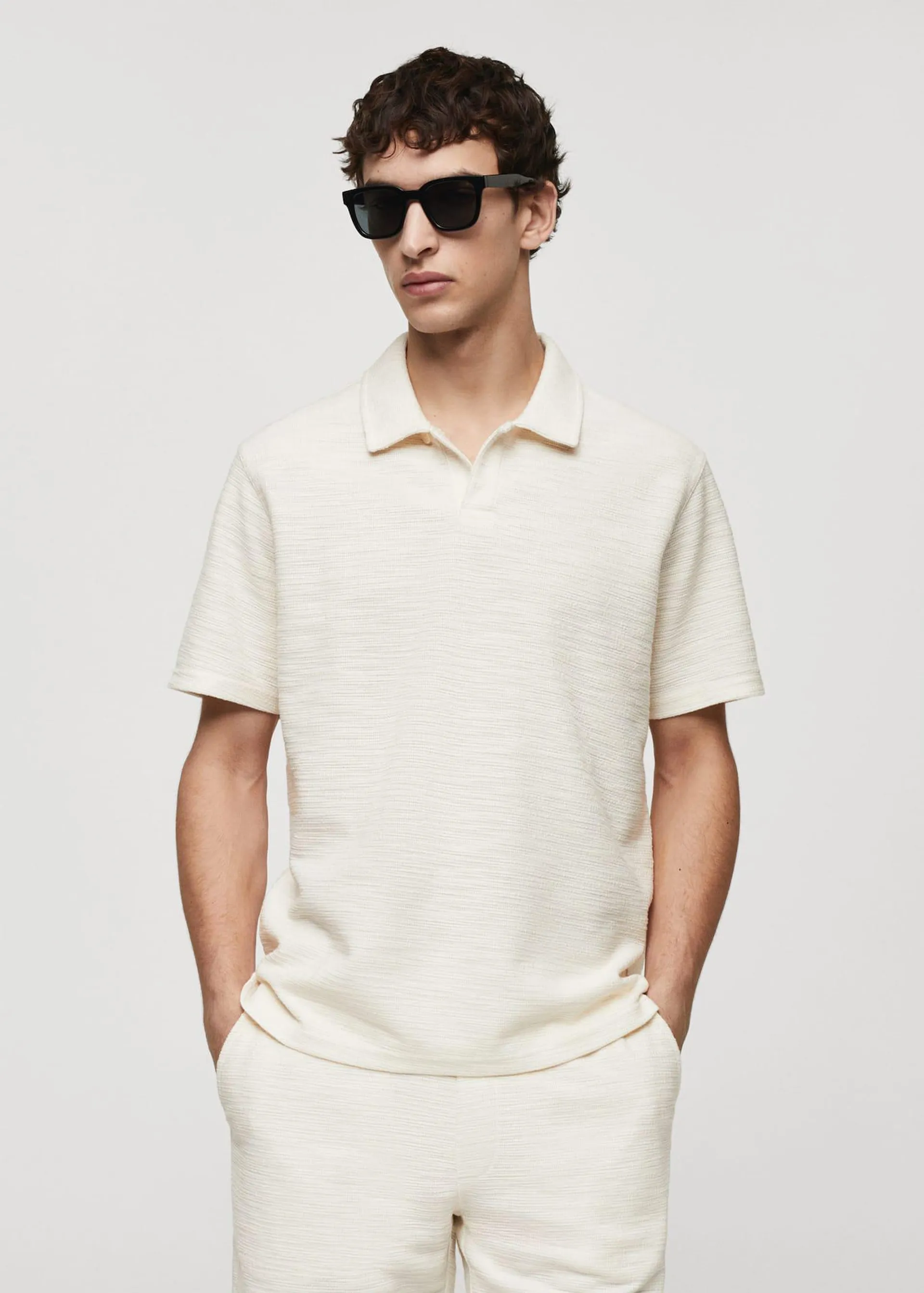 Polo estructura cuello bowling
