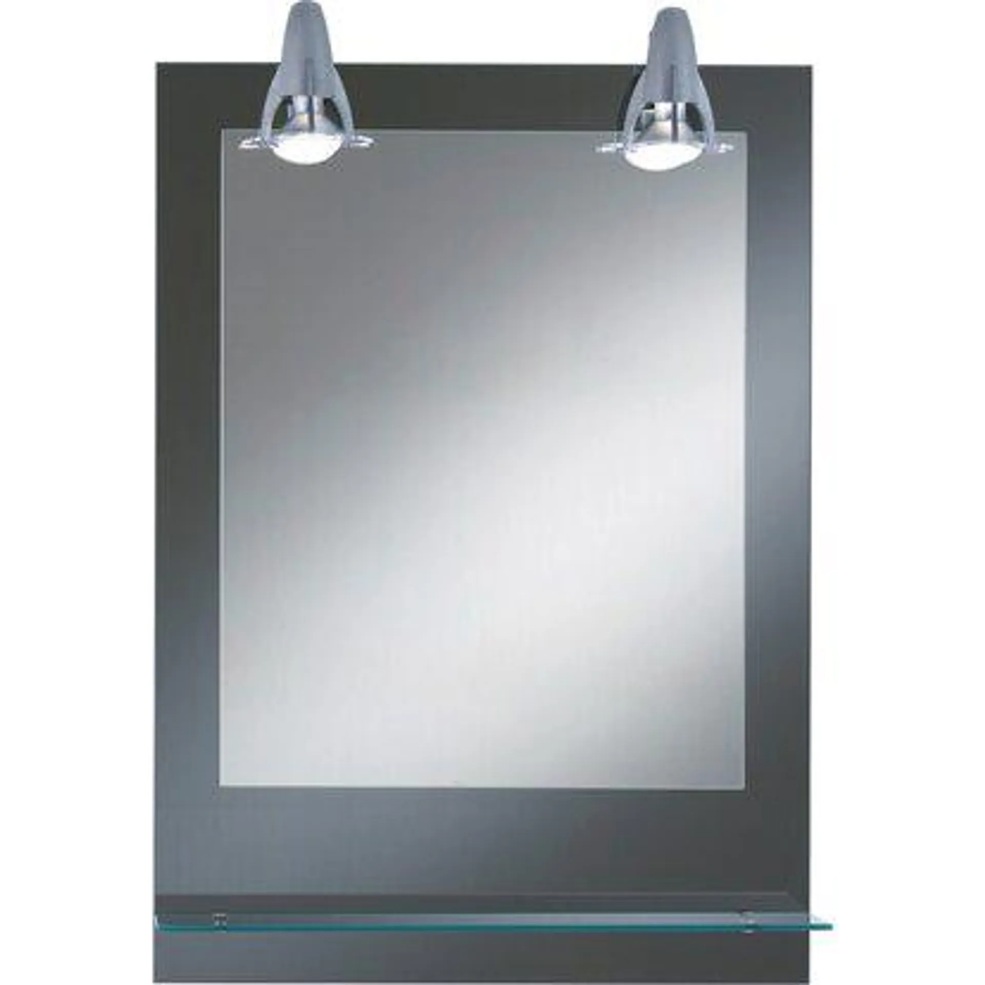 Kristall-Form Osvětlené zrcadlo Pierre se skleněnou policí, 70 x 50 cm