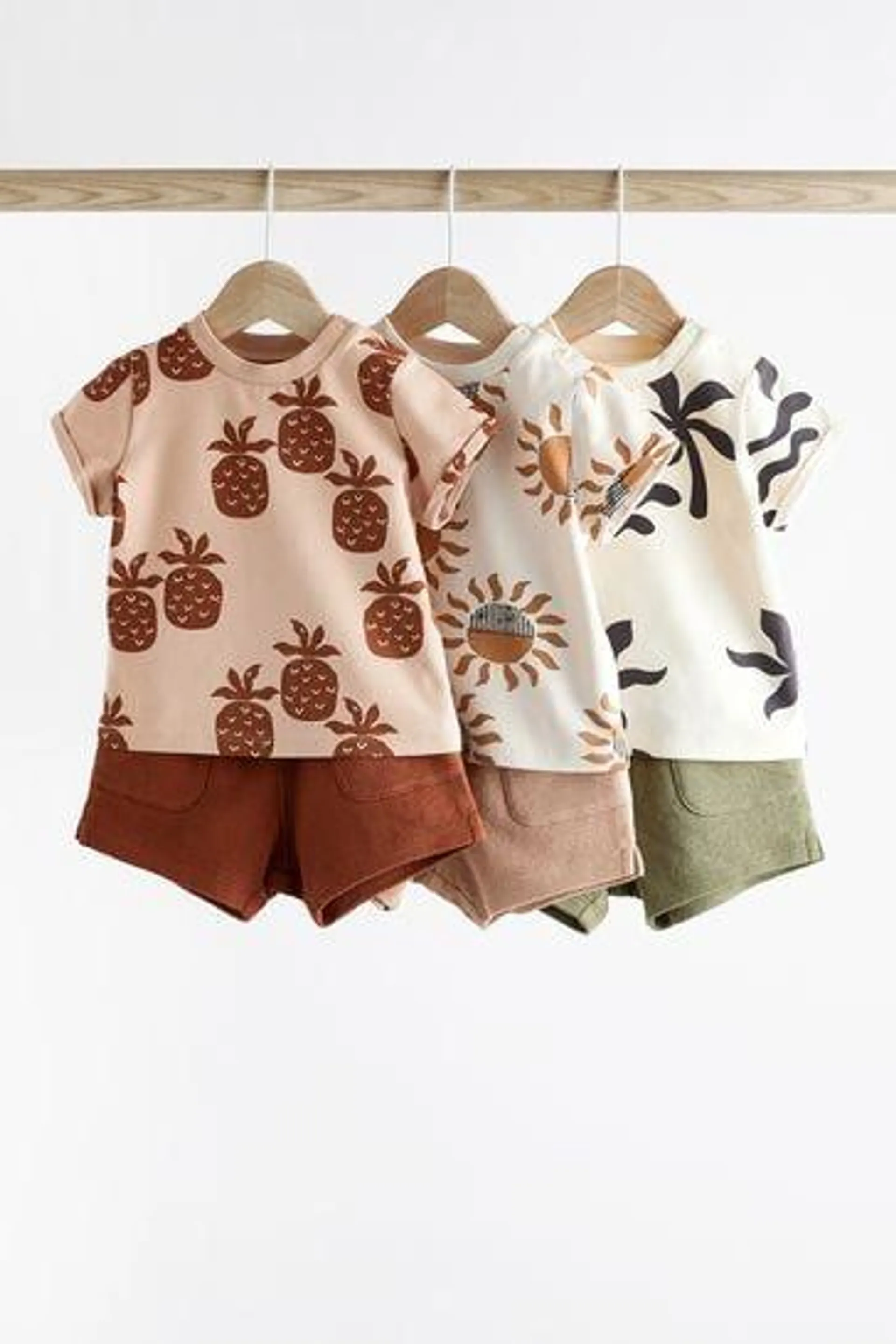 Baby T-Shirts And Shorts 3 Pack