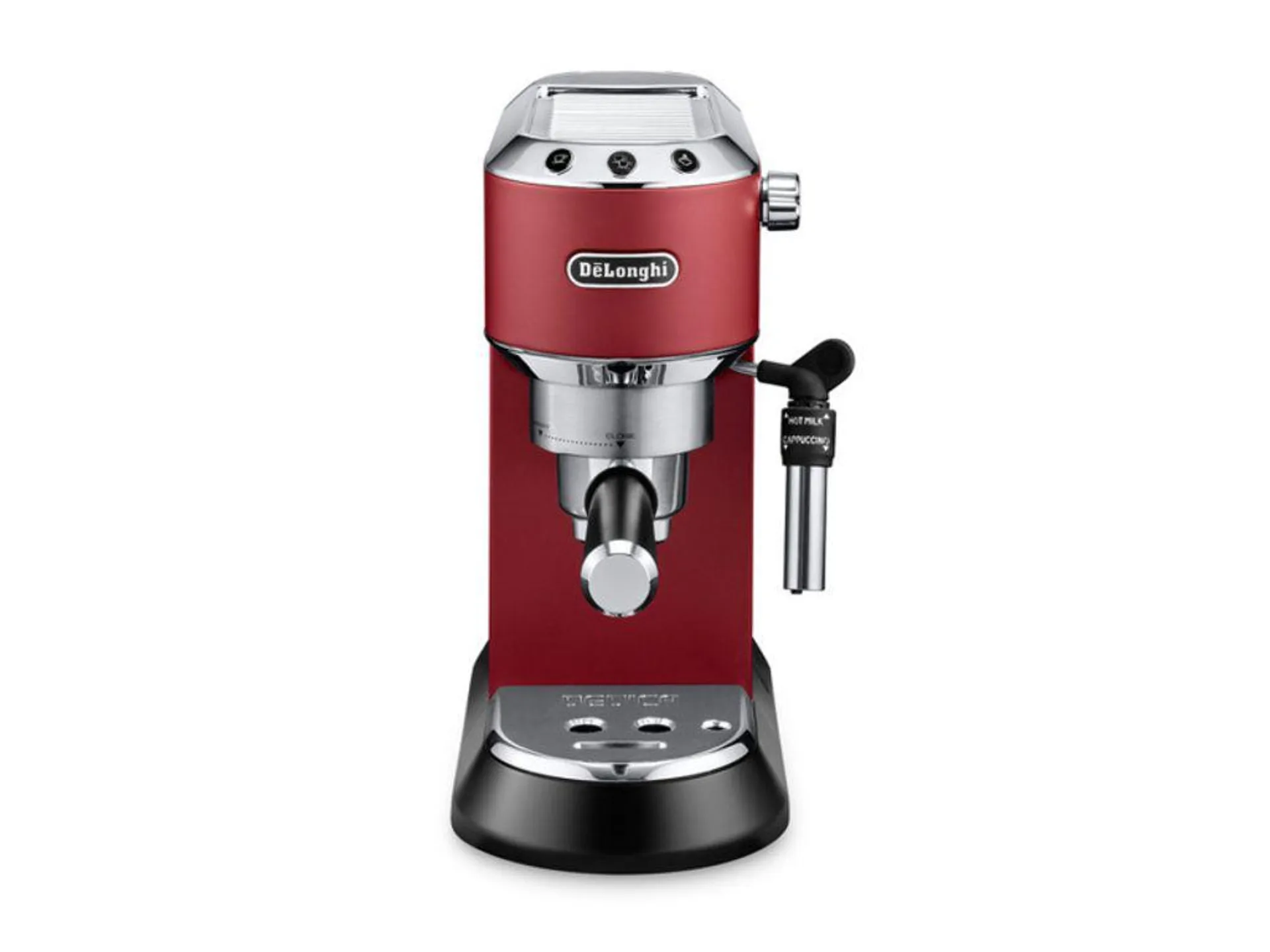 De Longhi Dedica Style EC 685.R - Espresso kávovar - 1,1 l - Kávový pod - Mletá káva - 1300 W - Černá - Červená - Stříbrná
