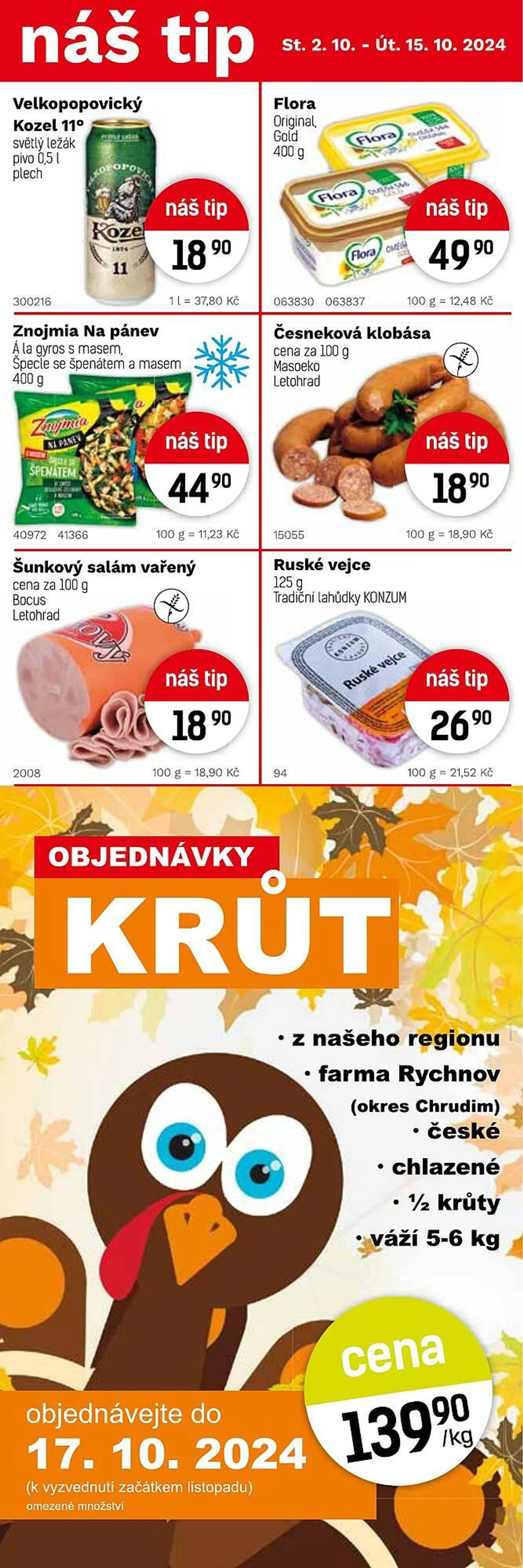 Konzum leták - 2. října 15. října 2024 - Page 2