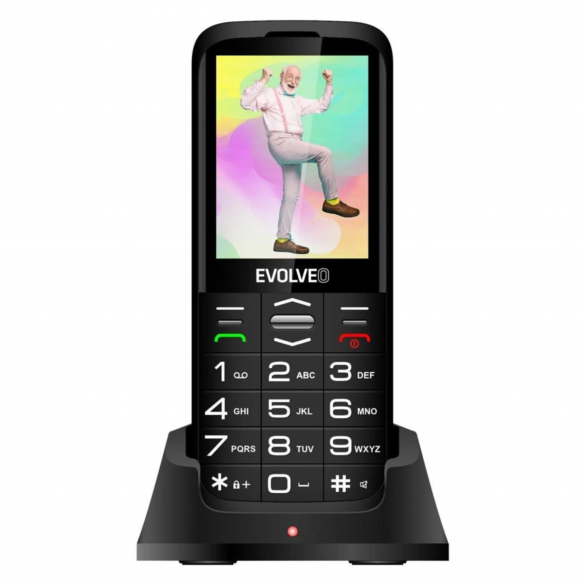 Tlačítkový telefon Evolveo EasyPhone XO, černá