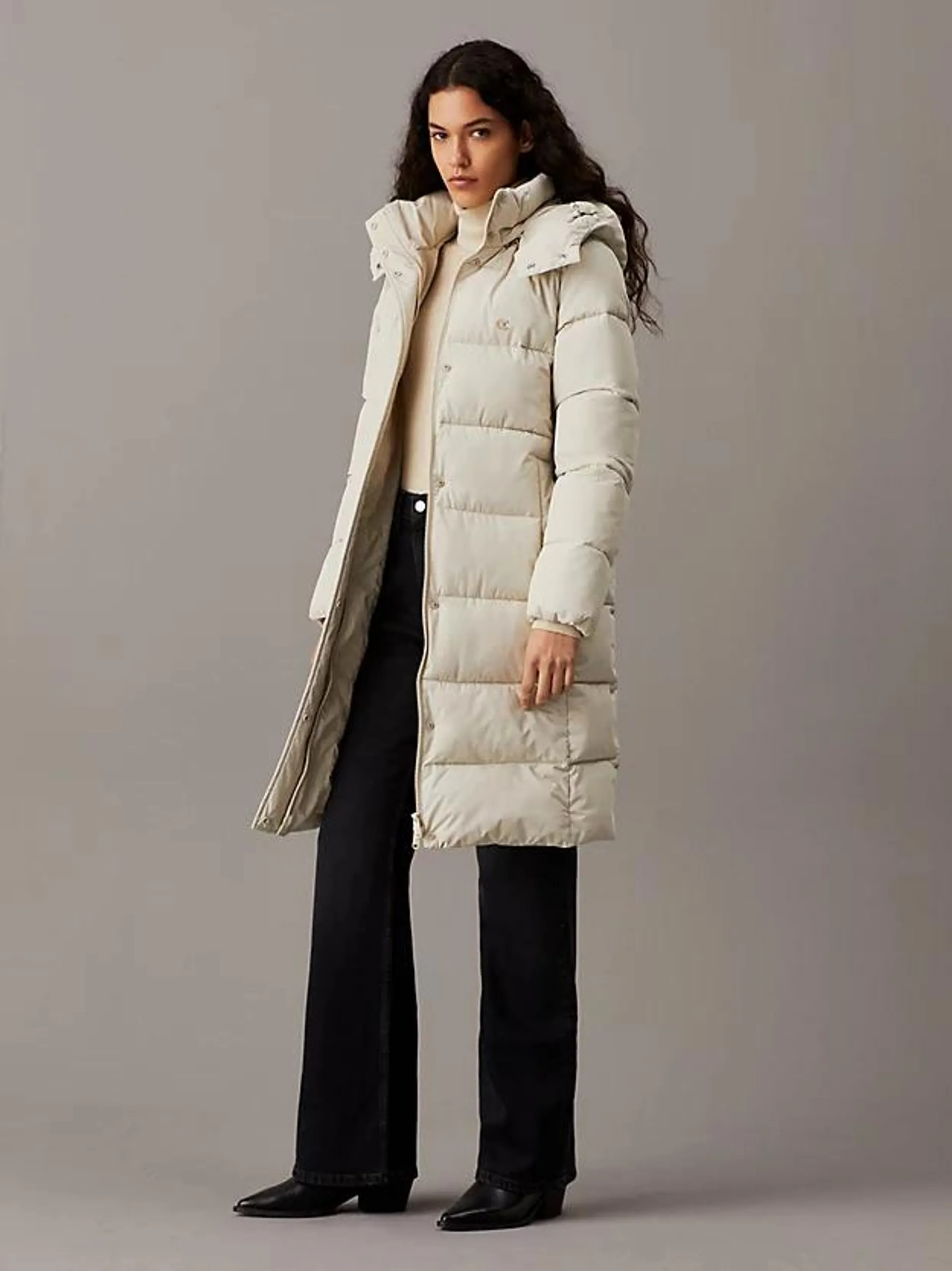 Long Hooded Puffer Coat