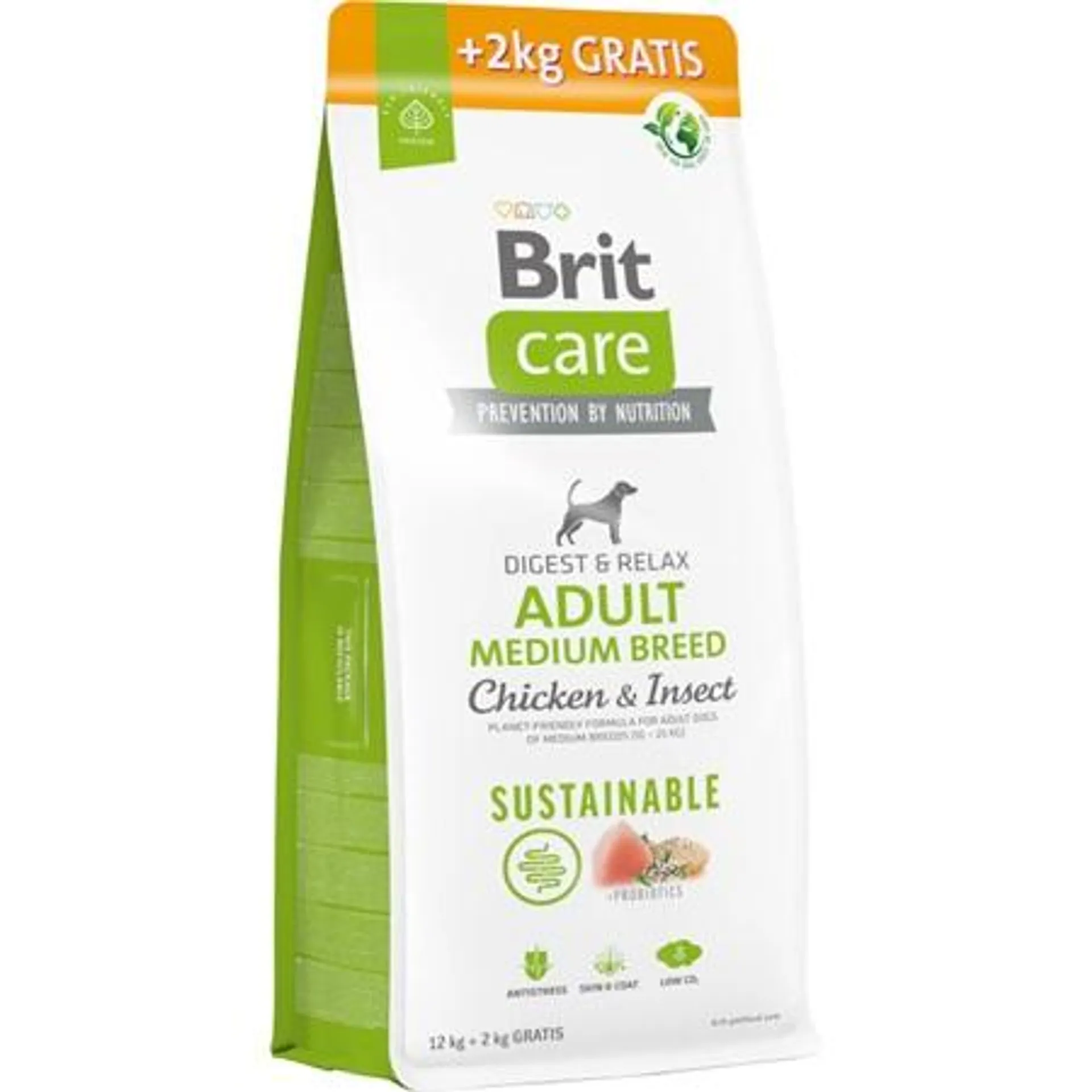 Brit Care Dog Sustainable Adult Medium Breed 12 + 2 kg