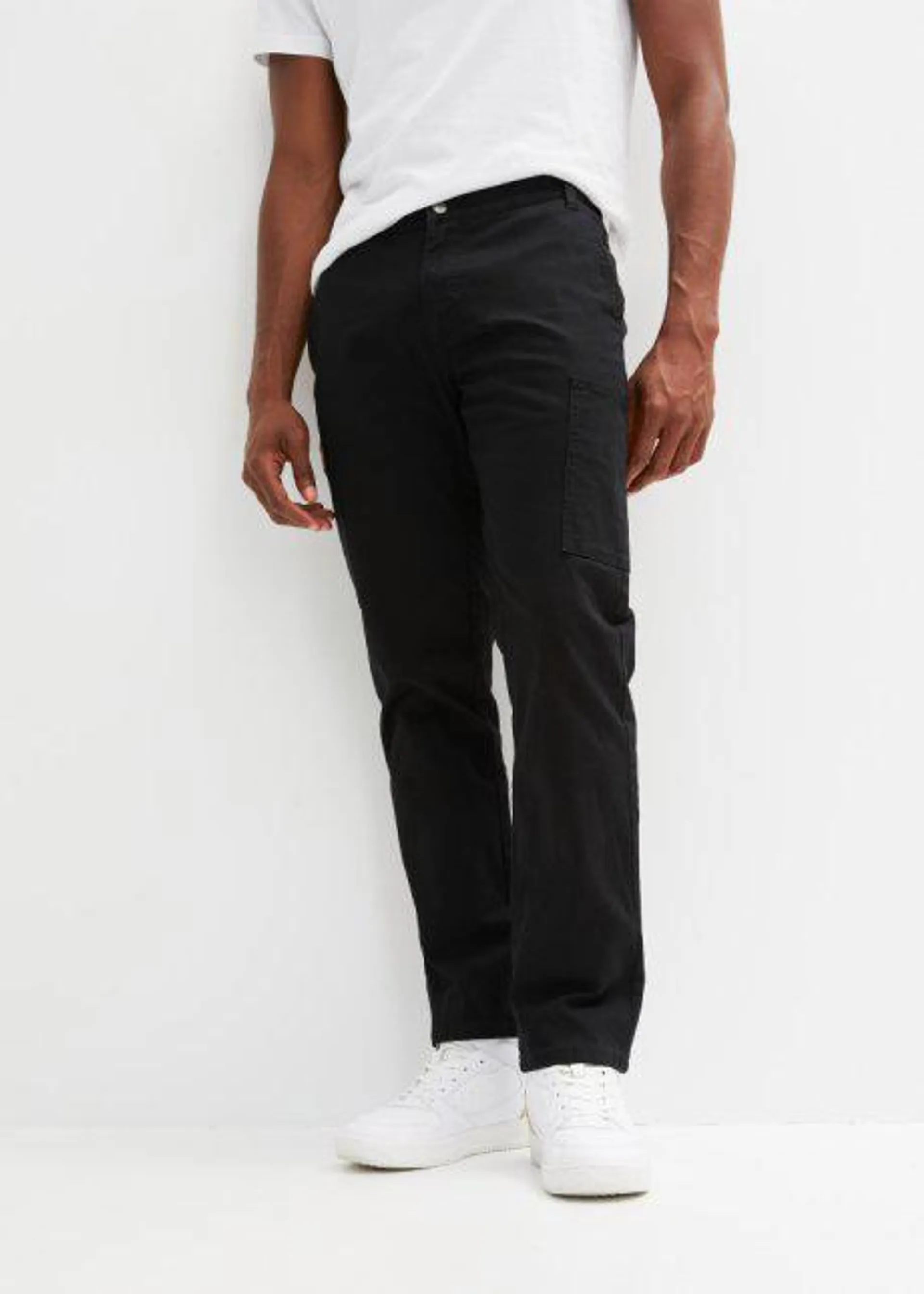 Pantaloni termici elasticizzati con tasche applicate regular fit, straight