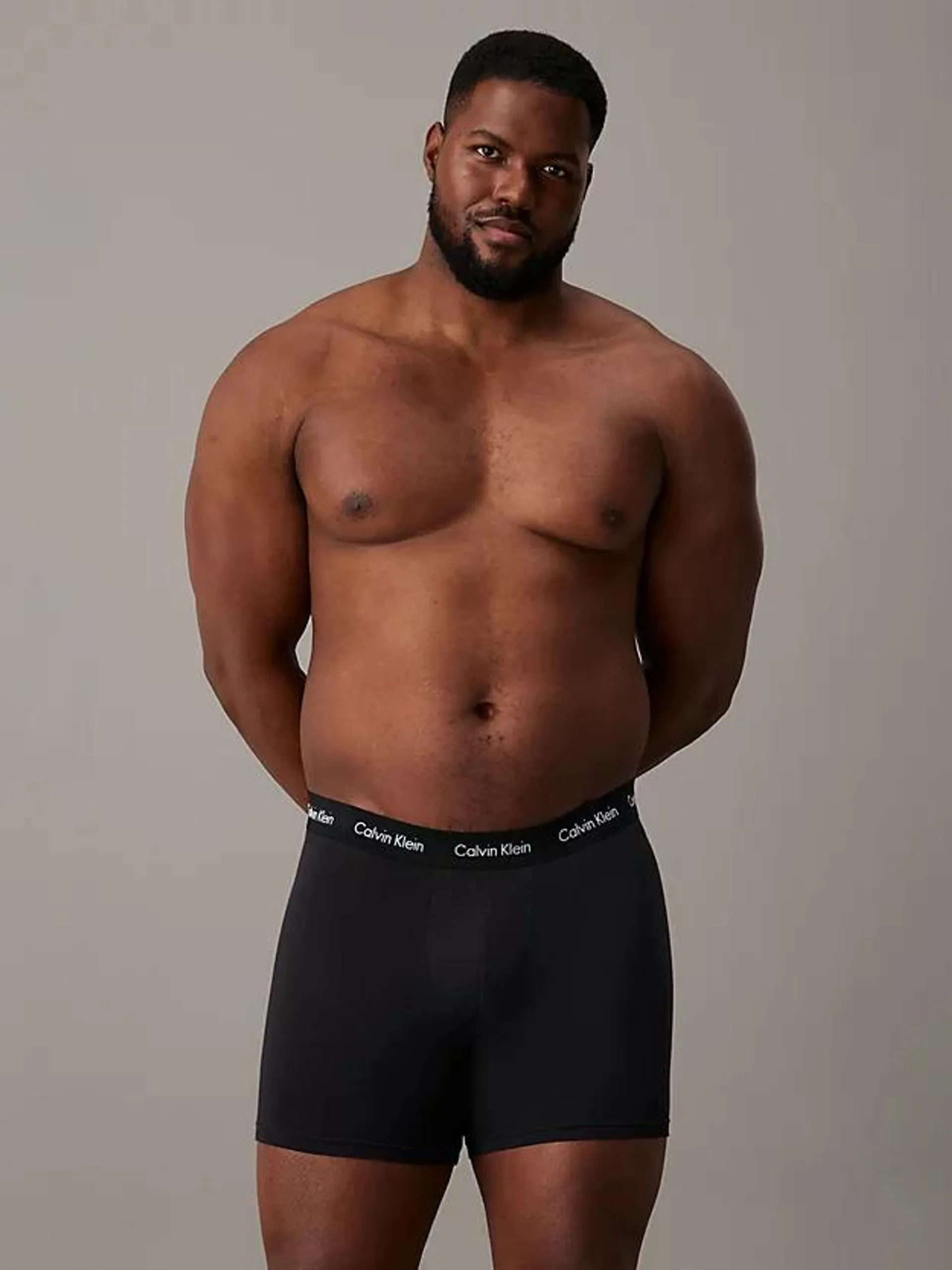 Plus Size 3 Pack Boxer Briefs - Cotton Stretch