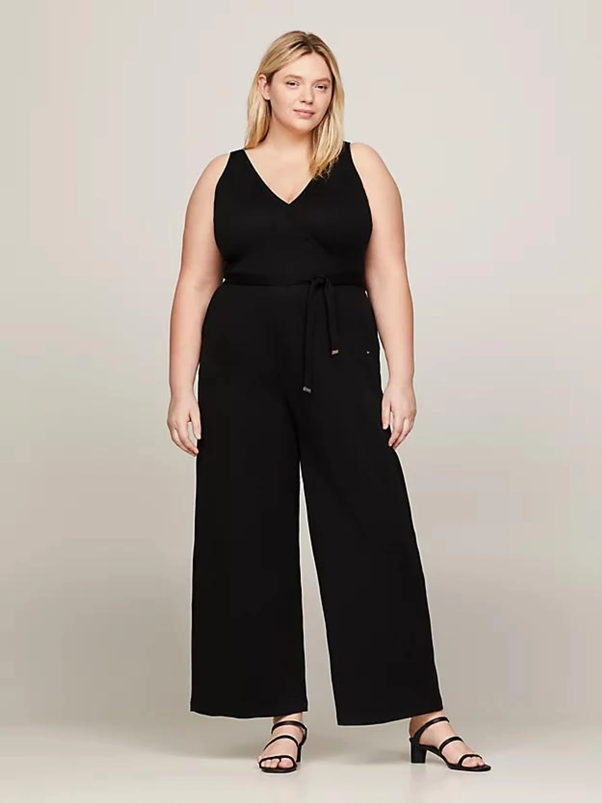 Curve Slim Fit V-Neck Jumpsuit