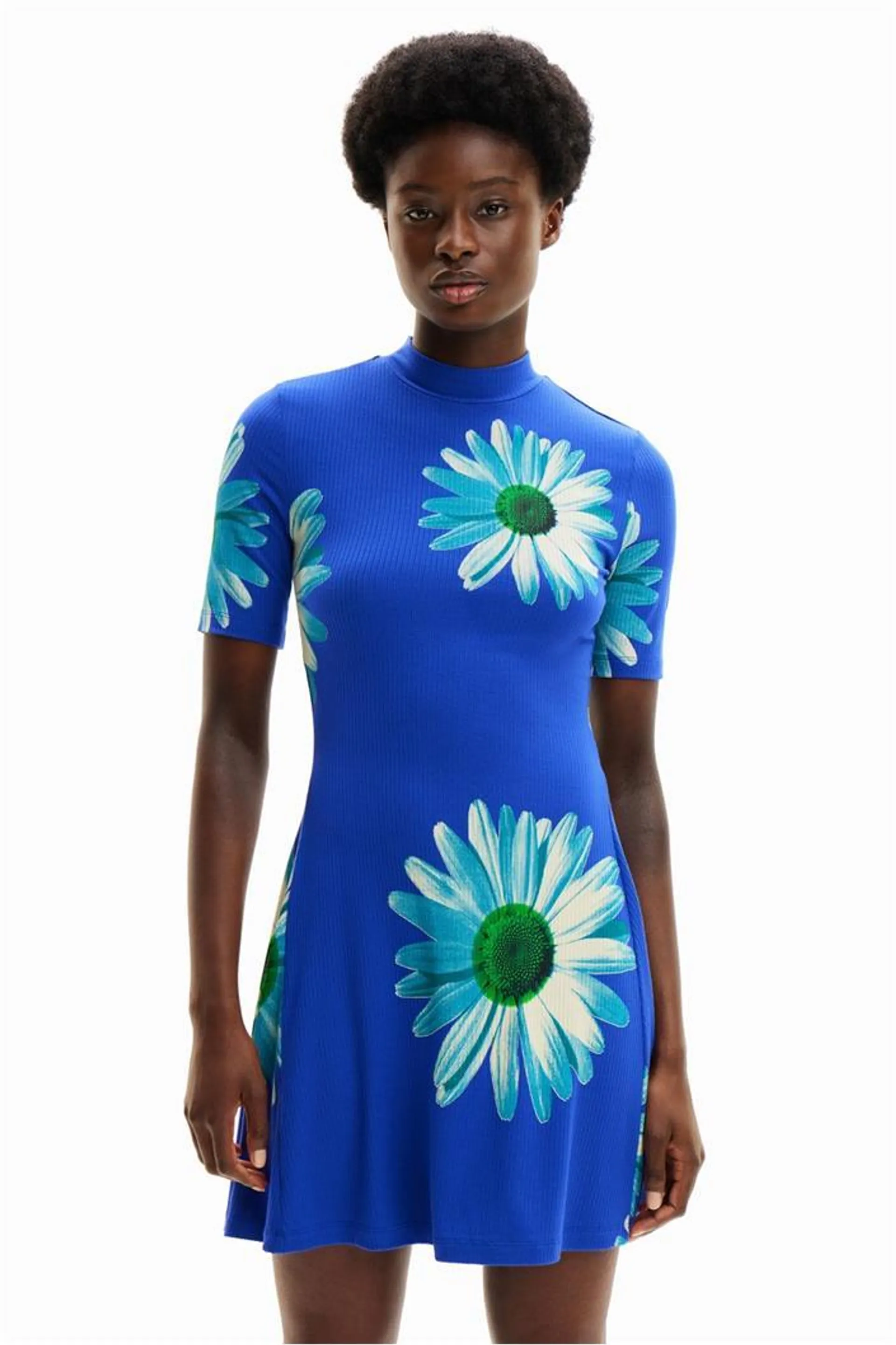 šaty Desigual Margaritas azul ultramar