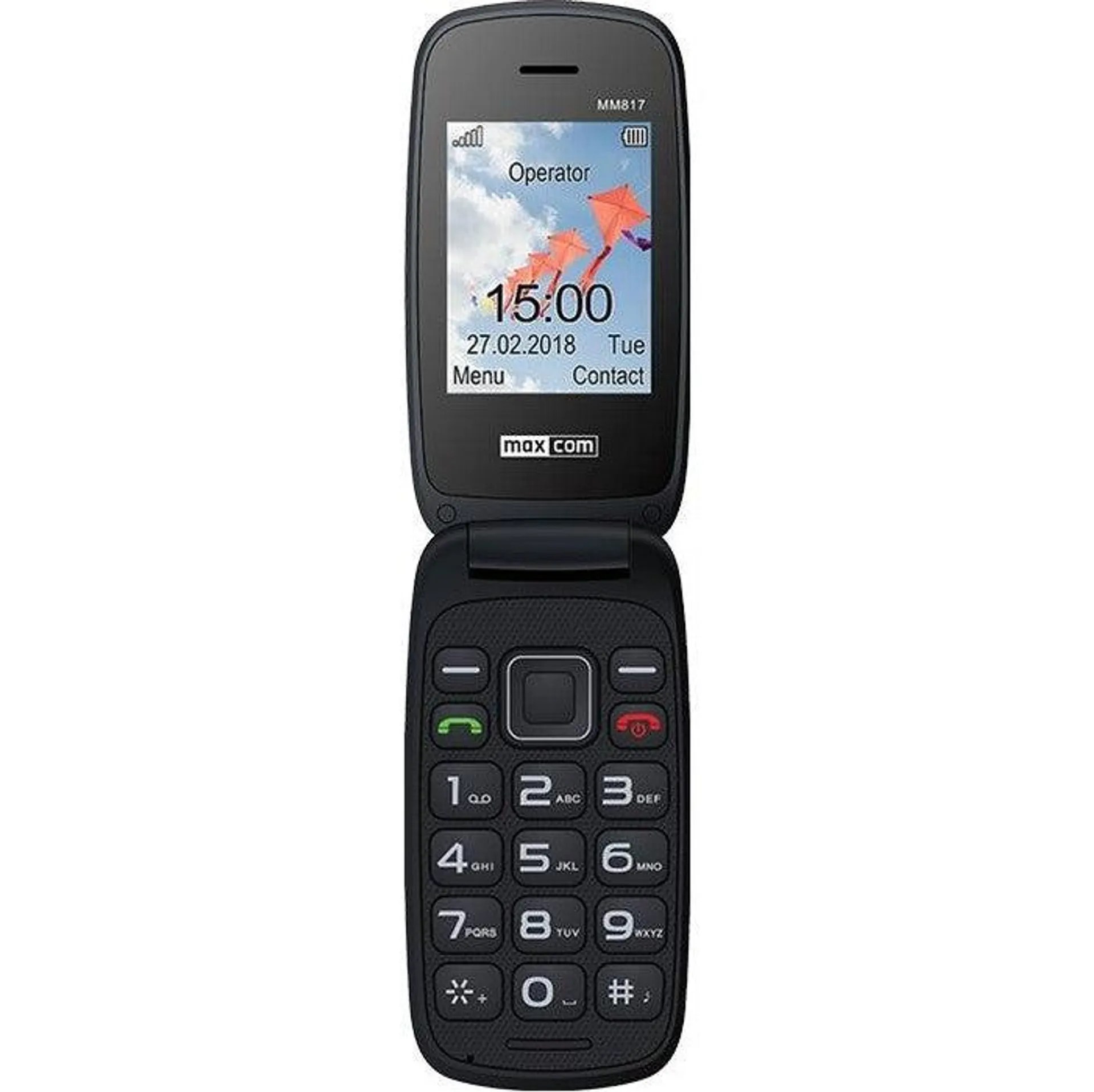 Tlačítkový telefon Maxcom Comfort MM817, červená