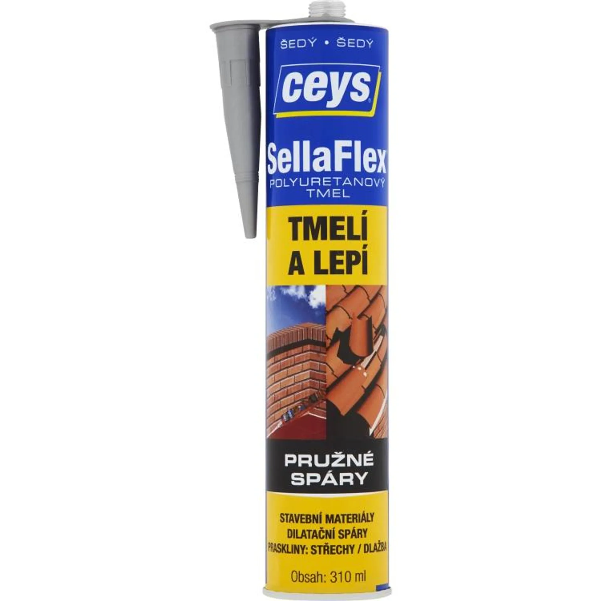 Ceys SellaFlex polyuretanový tmel pro pohyblivé spáry, šedý, 310 ml