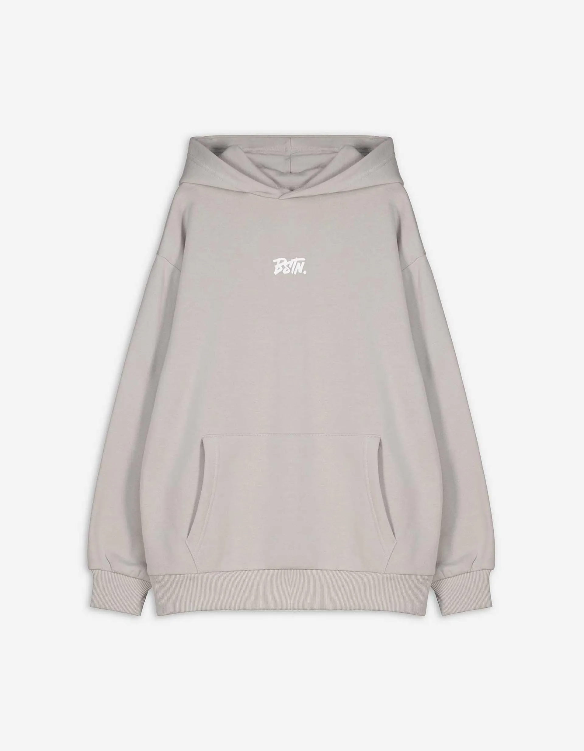 Mikina s kapucí - Nadměrný střih Oversized Fit - svetle šedá