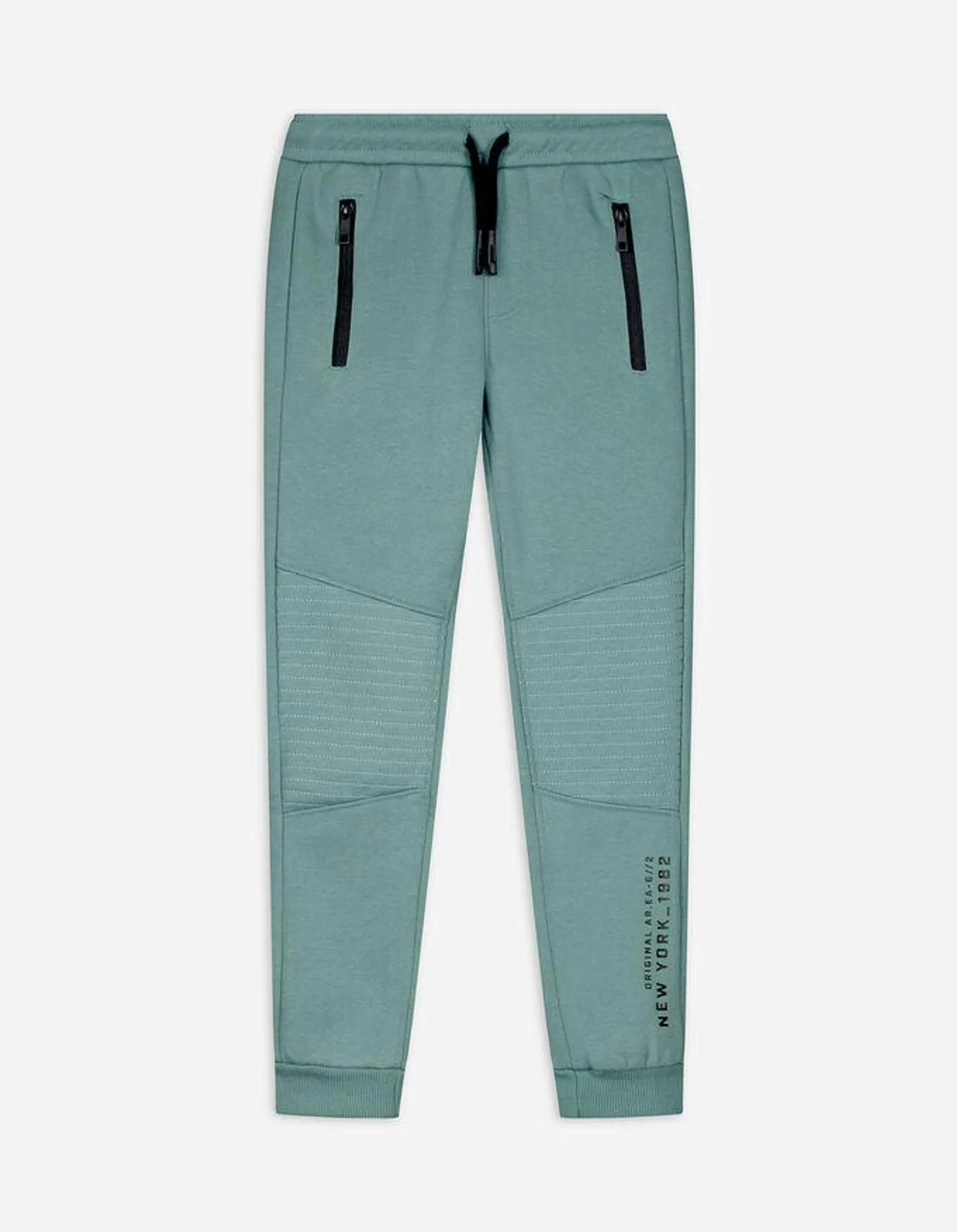 Pantaloni jogging - Imprimeu mesaj - Verde