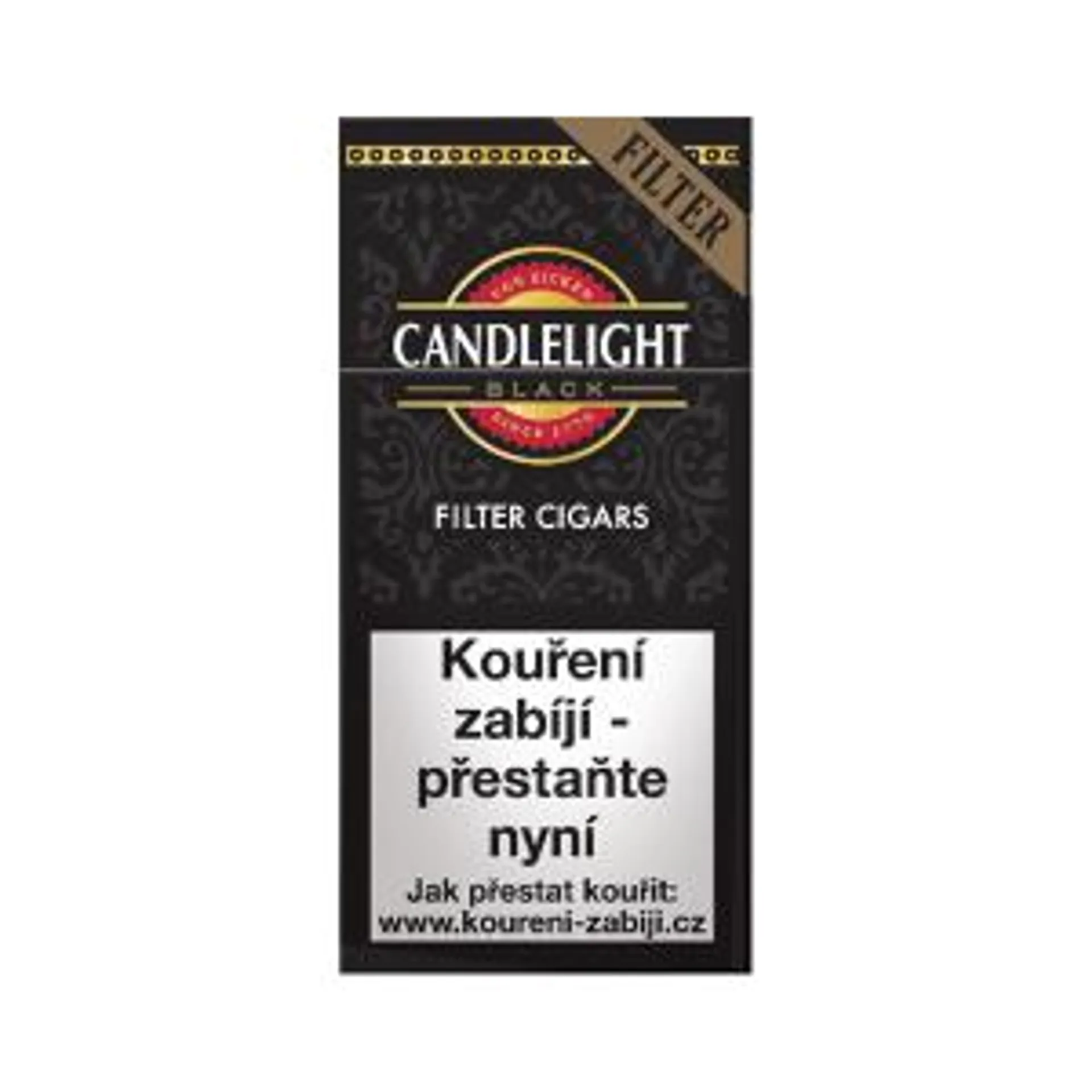 Doutníky Candlelight Filter Black 10ks