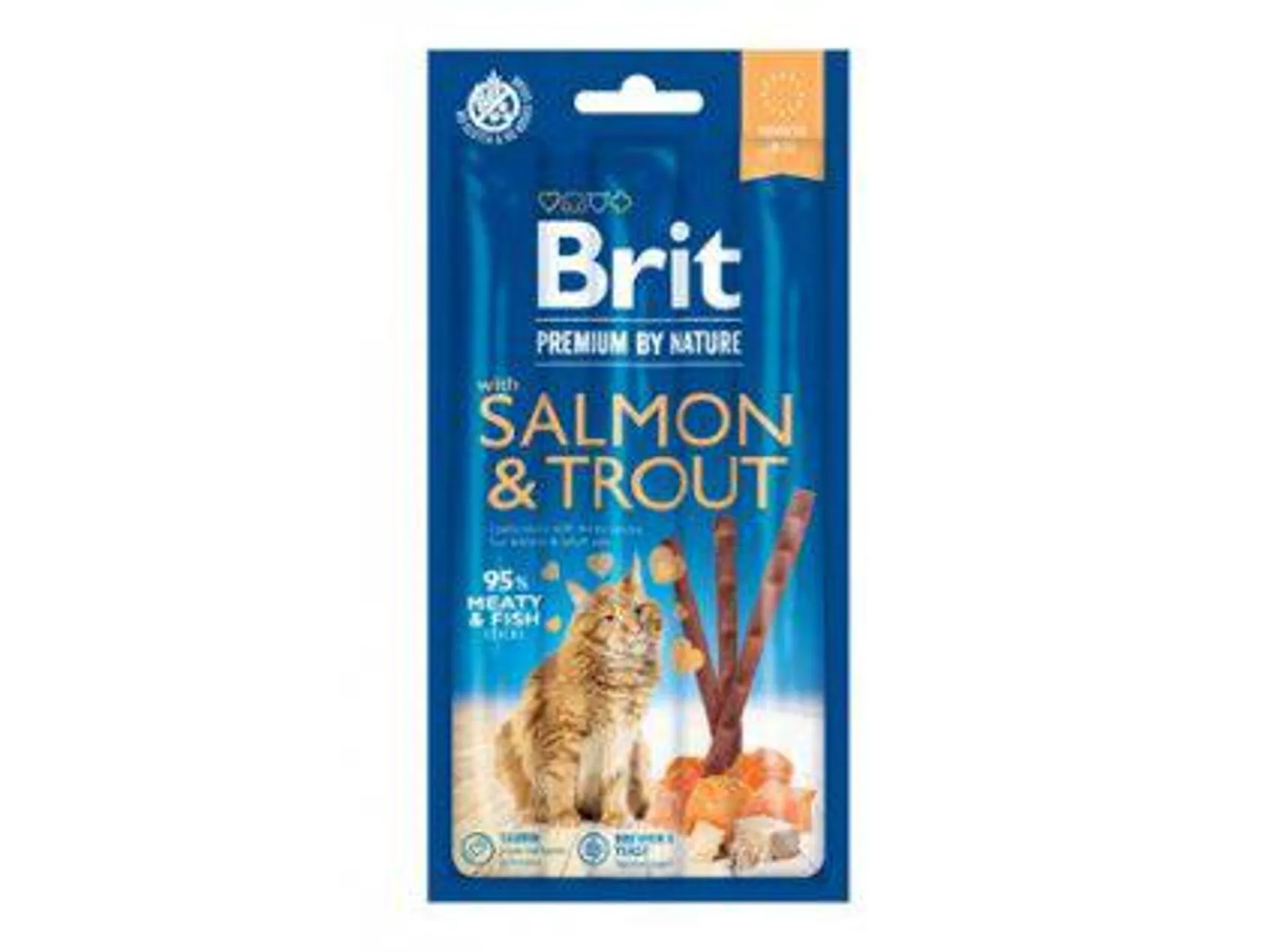 Brit Premium by Nature Cat Sticks with Salmon & Trout (3 sticks)