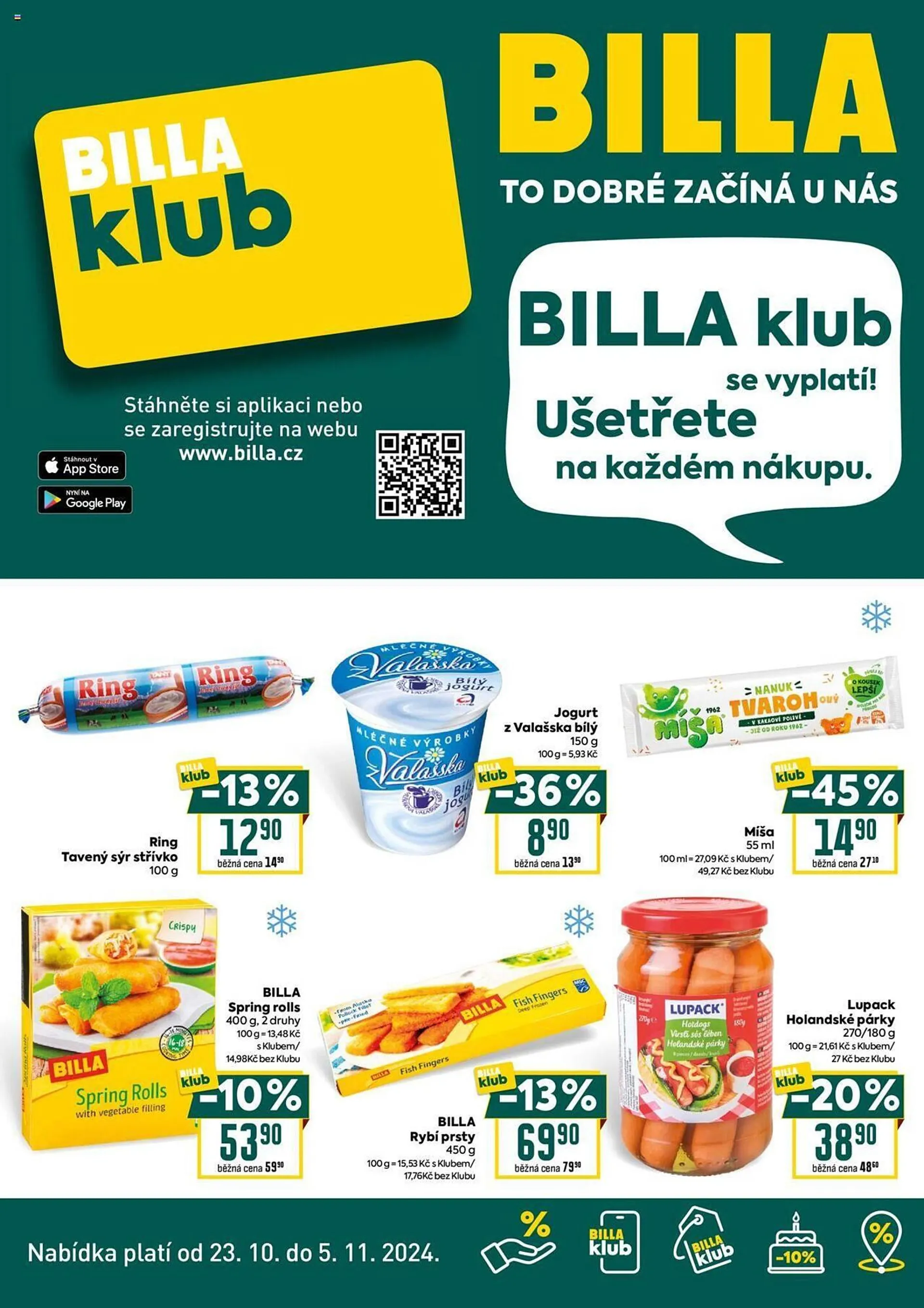 Billa leták - 23. října 5. listopadu 2024 - Page 1