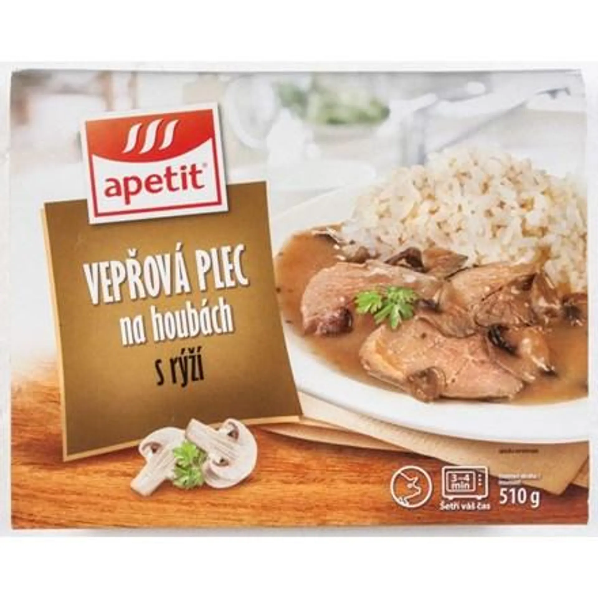 apetit Vepřová plec na houbách s rýží chlaz. 450 g