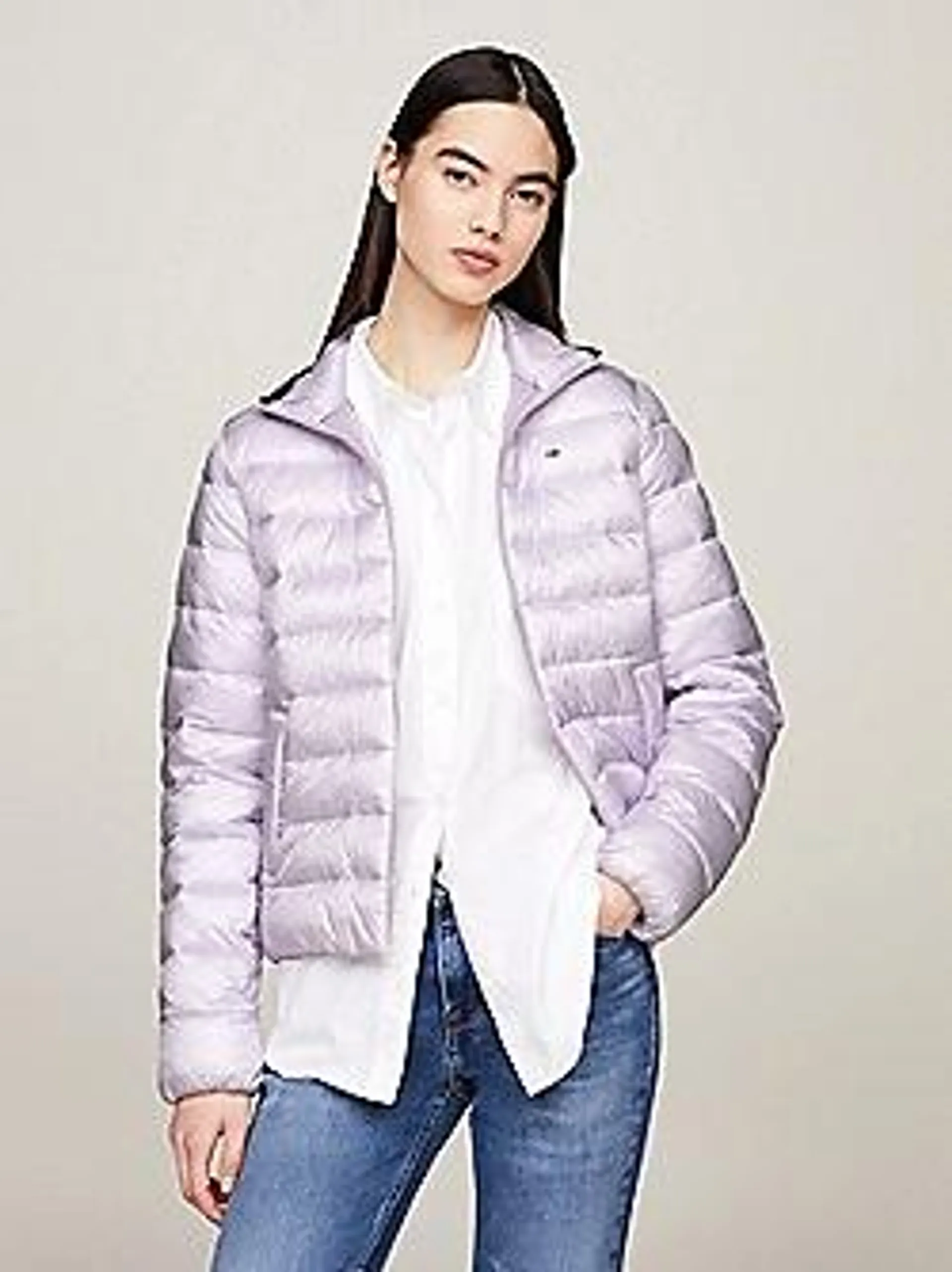 Quilted Logo Tape Puffer Jacket