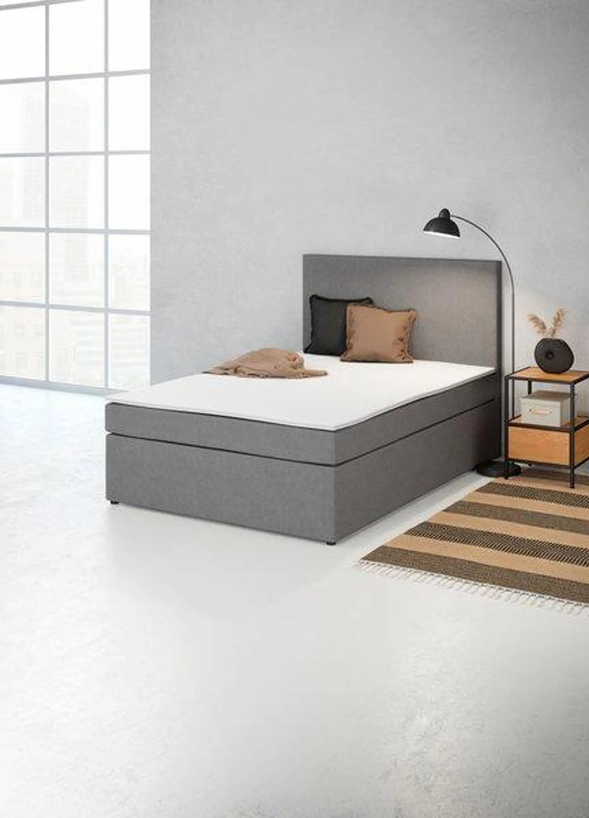 Boxspring postel 140x200 PLUS C20 Šedá-33