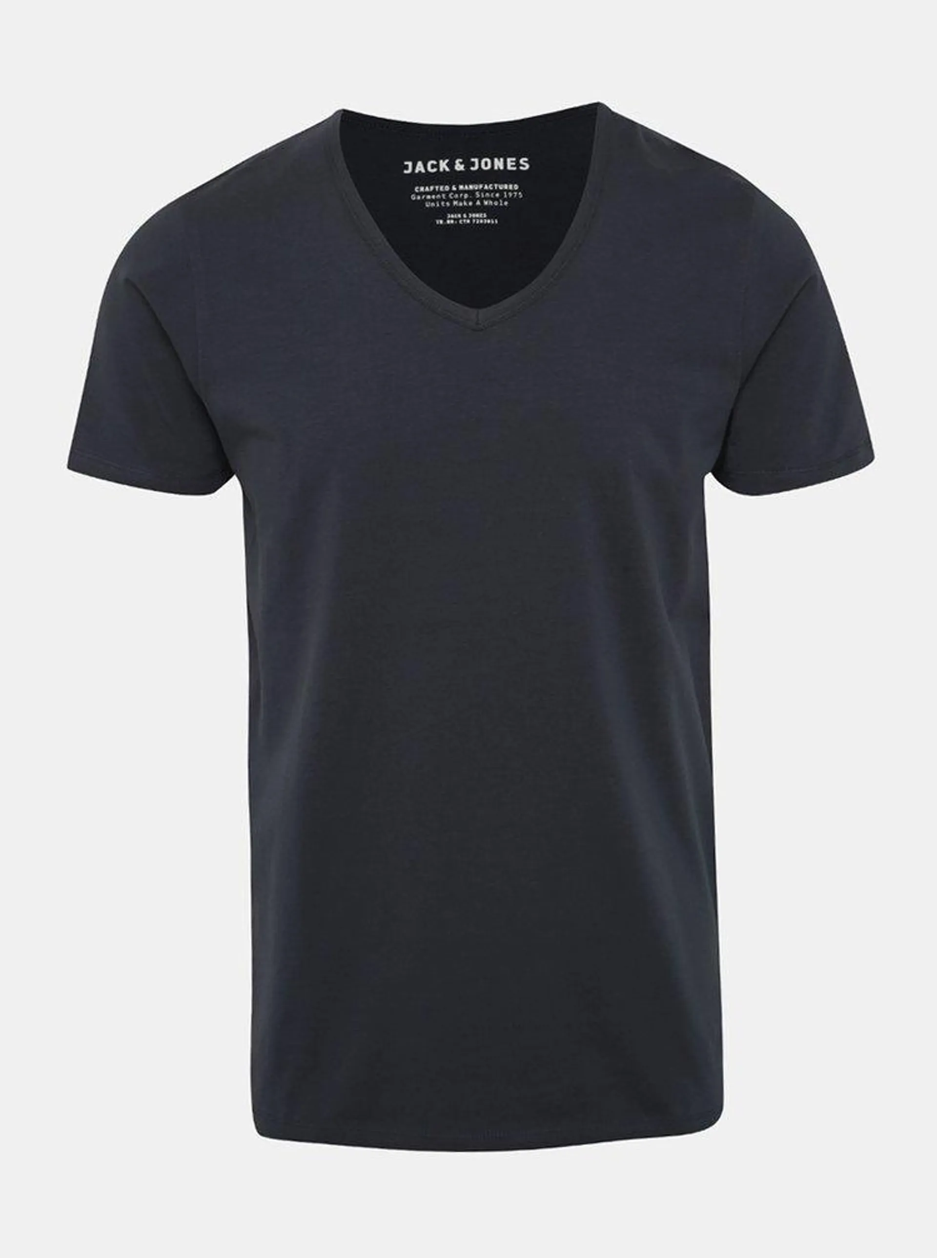 Tmavě modré pánské basic tričko Jack & Jones Basic