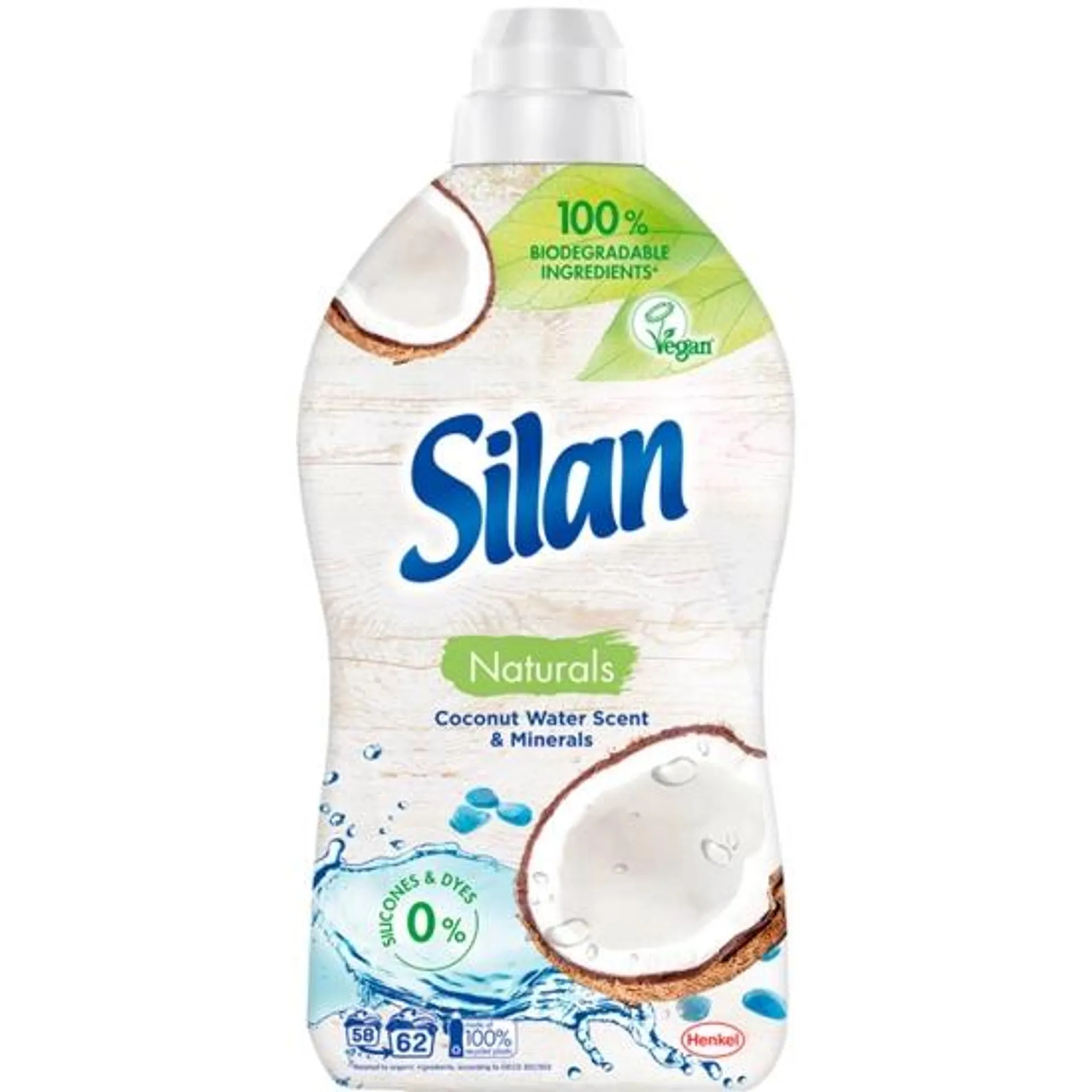 Silan aviváž Naturals Coconut Water & Mineral, 62 praní, 1364 ml