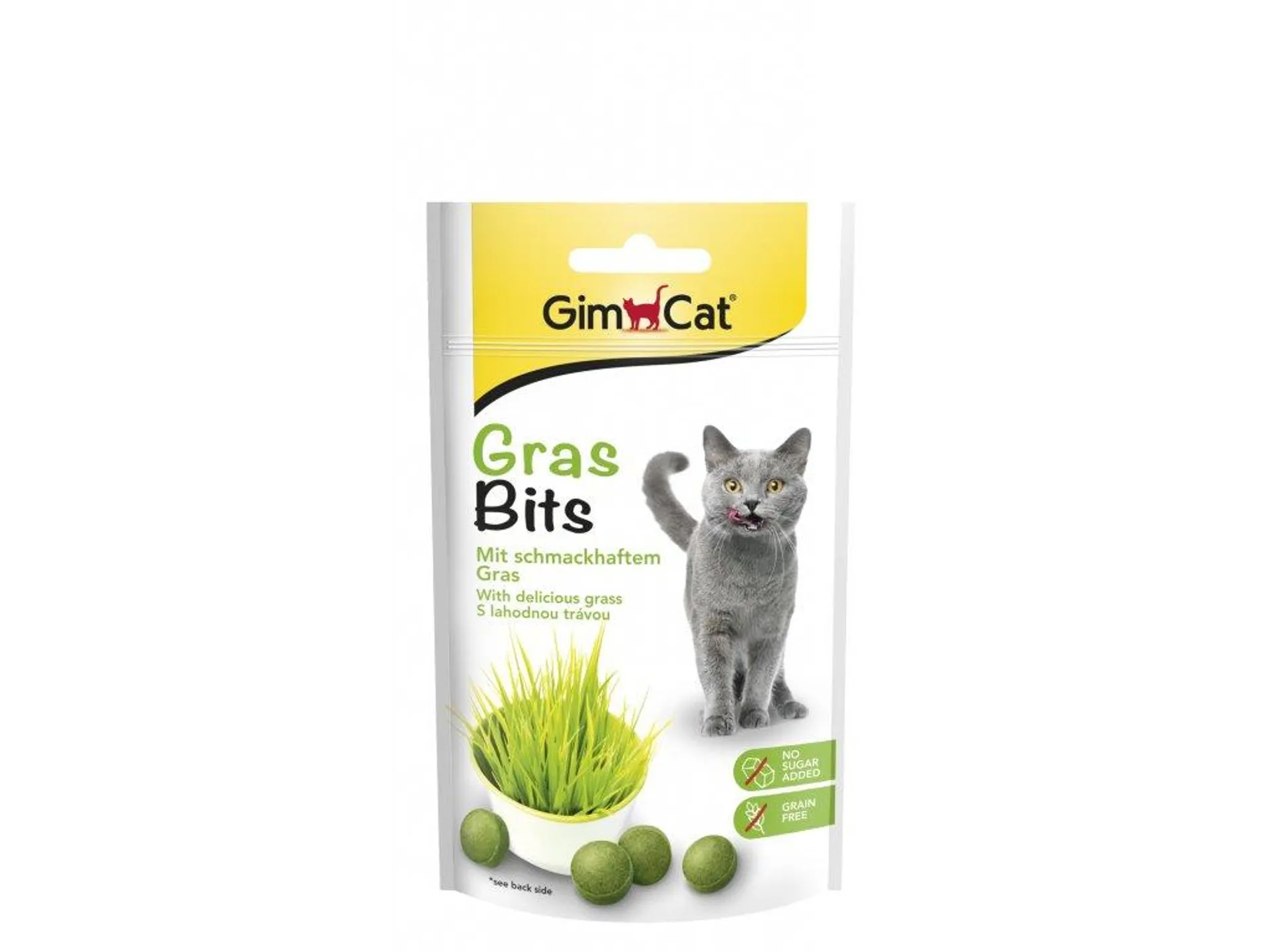 GIMCAT GRAS BITS tabletky s mačacou trávou 40g