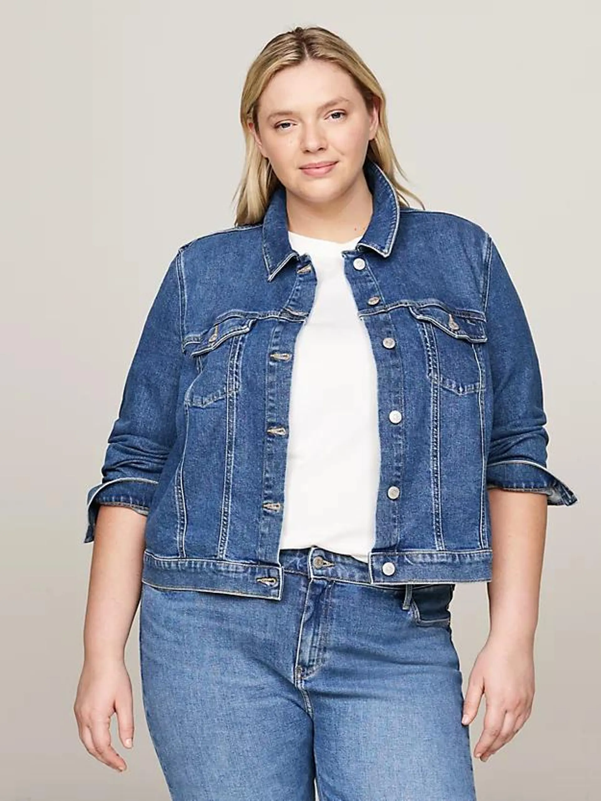 Curve Regular Fit Denim Trucker Jacket