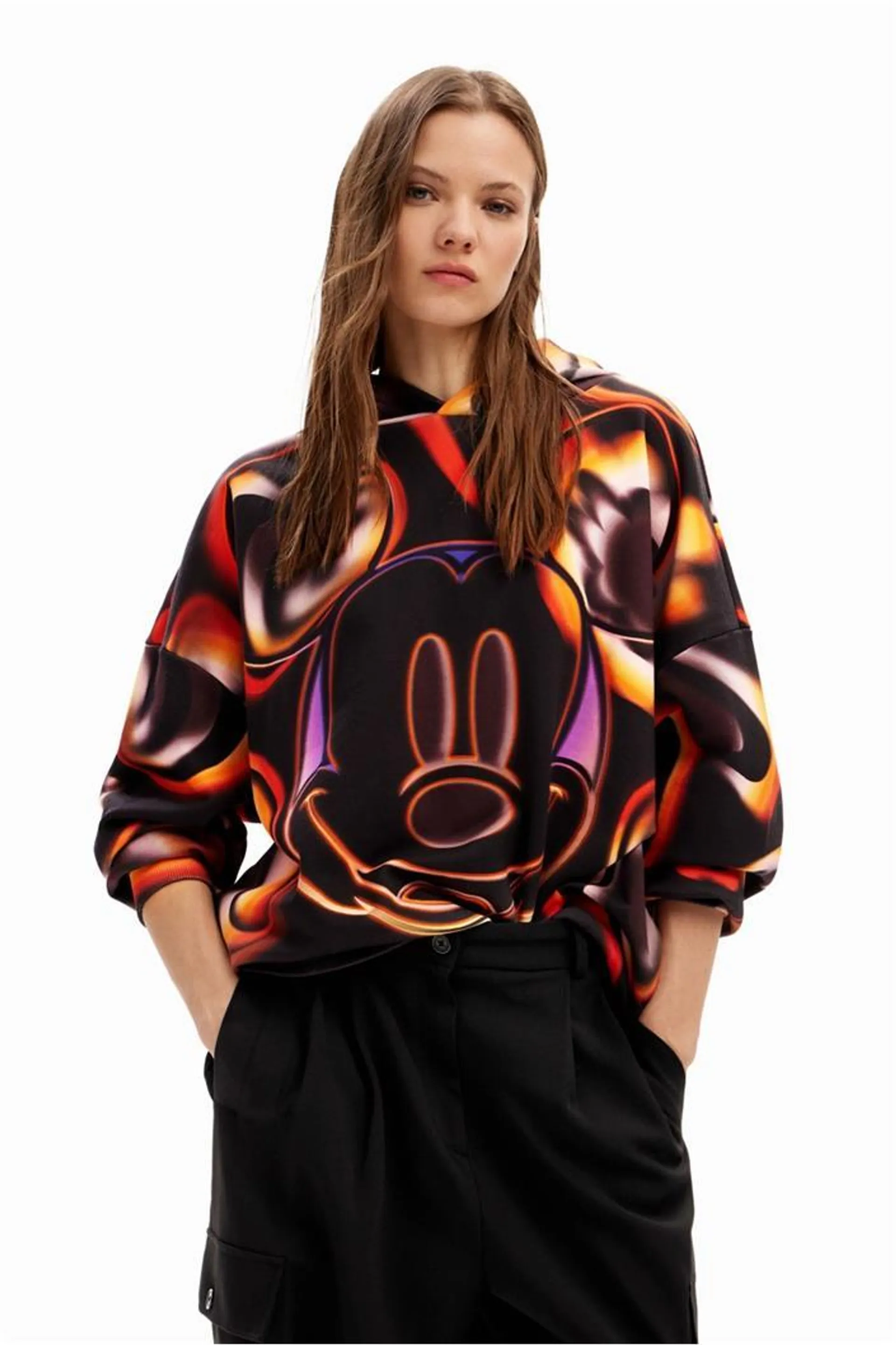 mikina Desigual Mickeyto negro