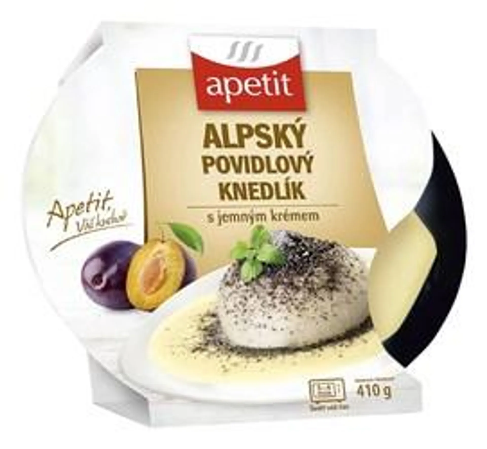 Apetit Knedlík alpský povidlový s krémem chlaz. 410 g