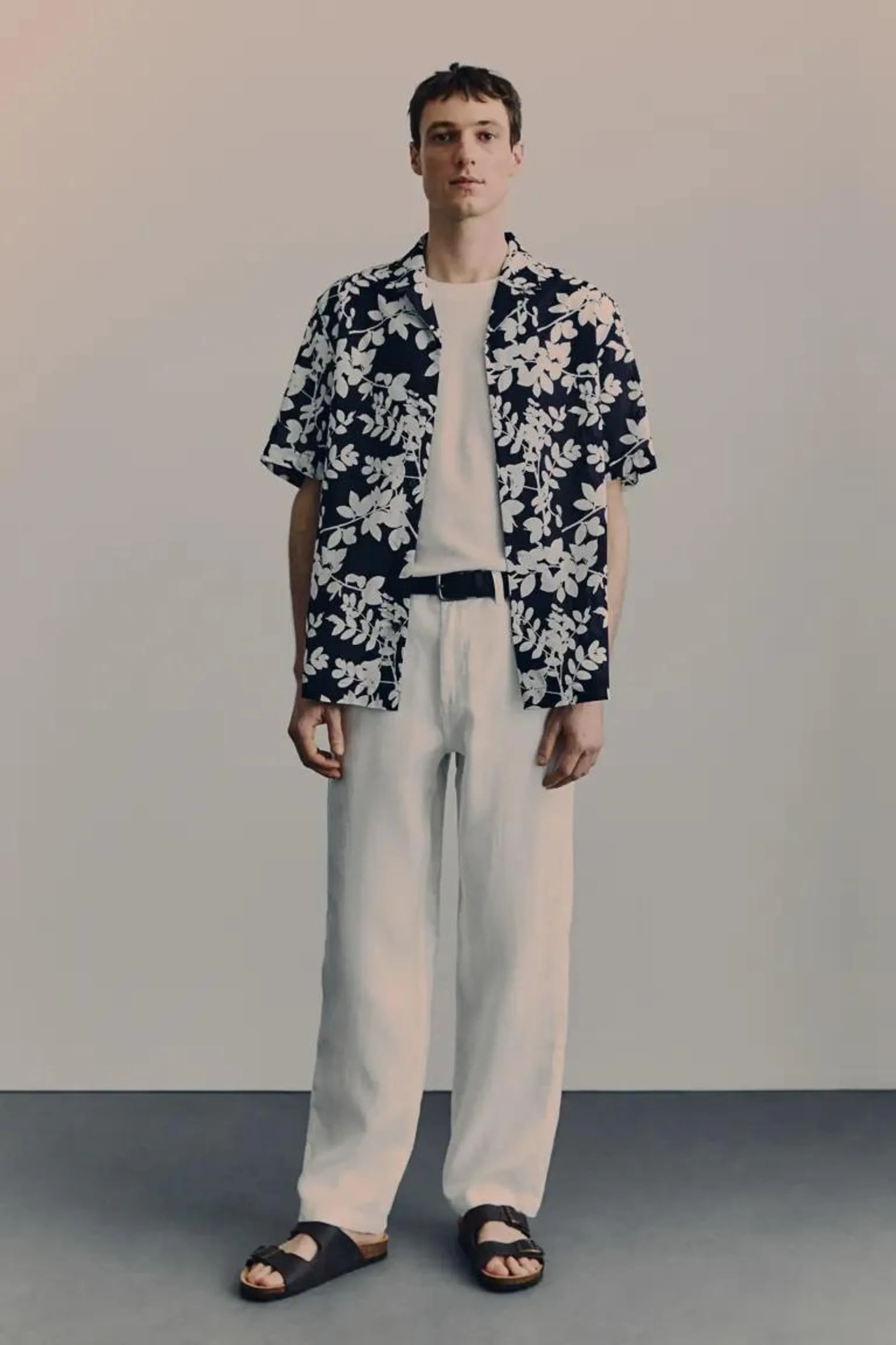 Chemise imprimée Coupe Classique avec col cubain