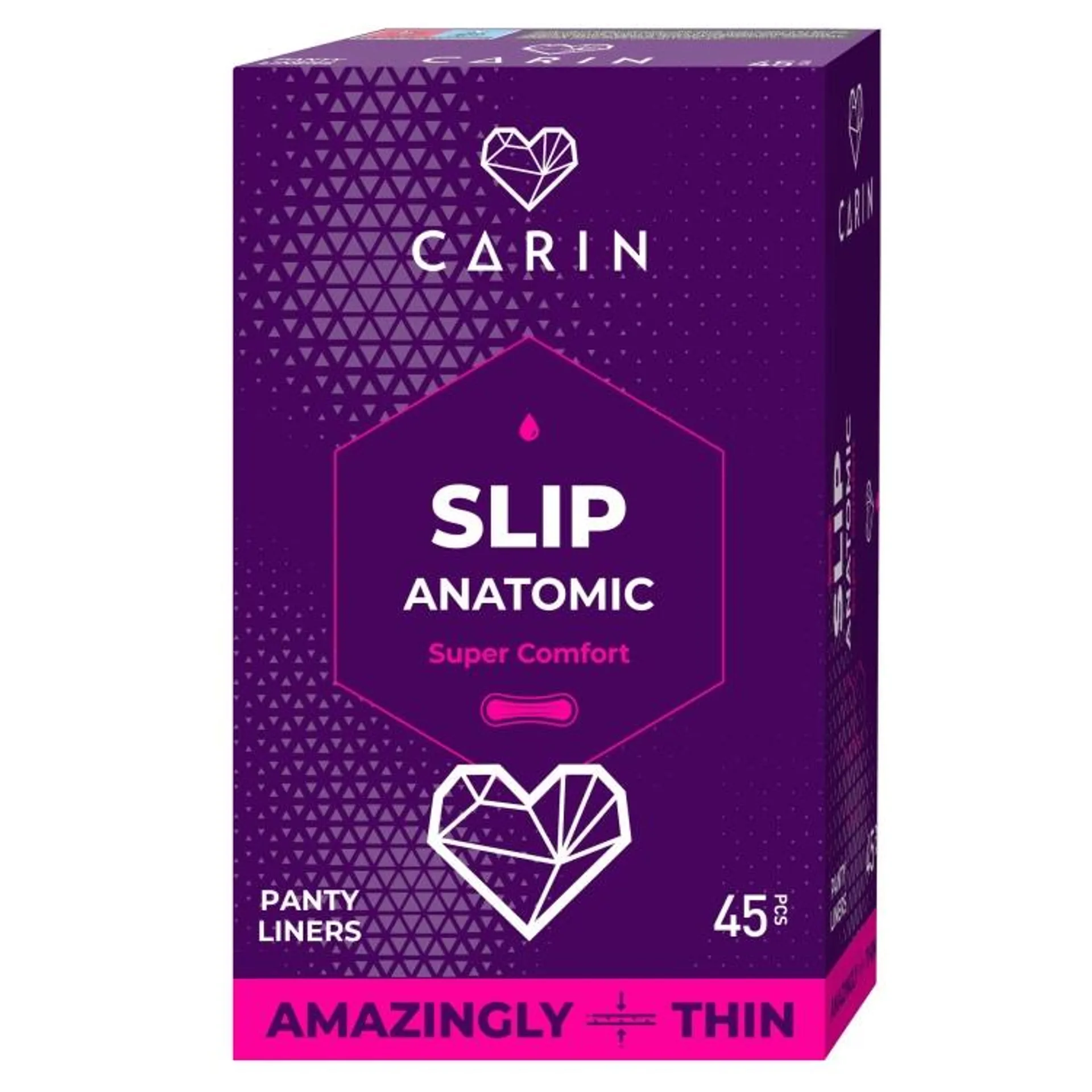 Carin Slip Anatomic slipové vložky intimky, 45 ks