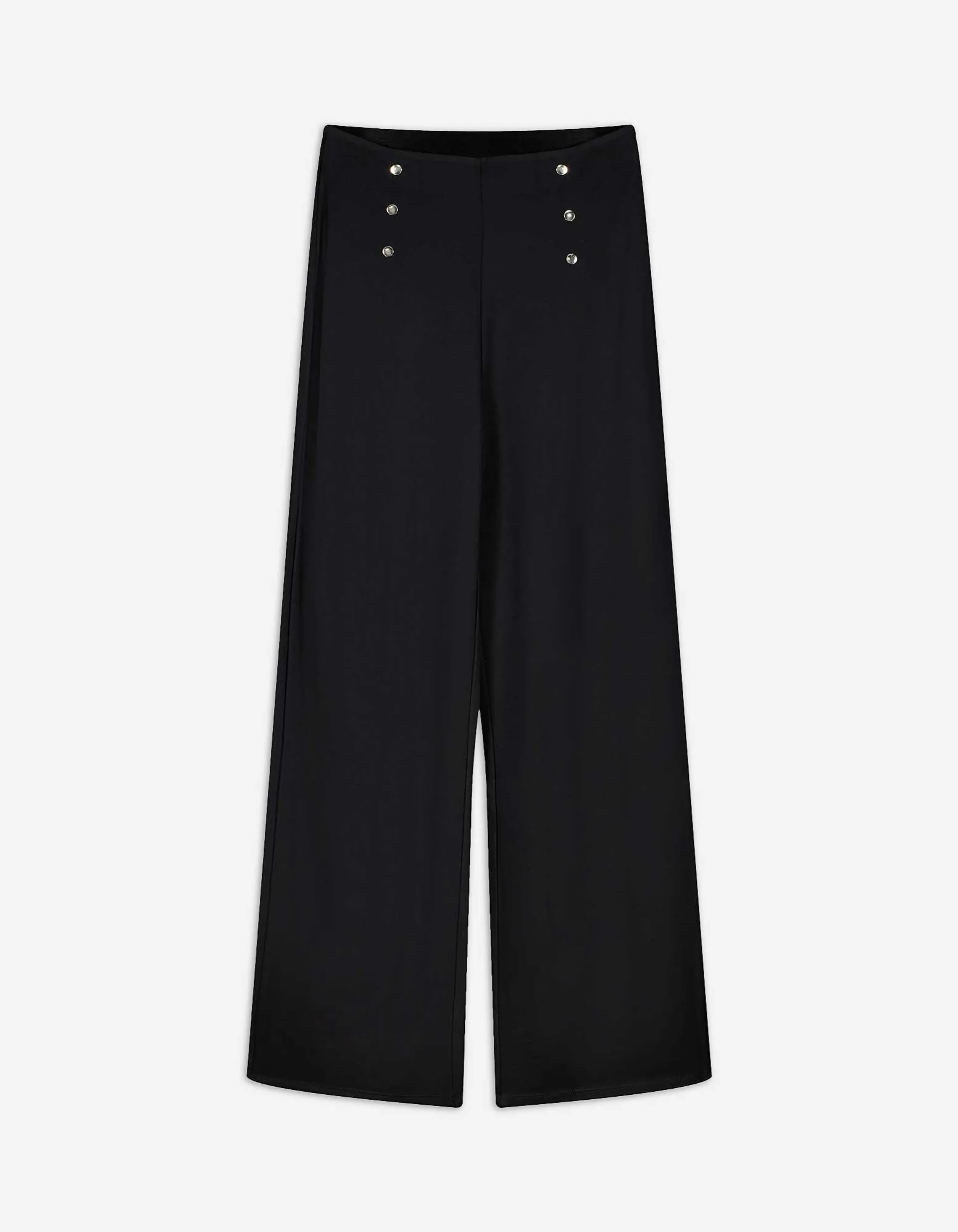 Pantaloni - Wide Fit - Negru