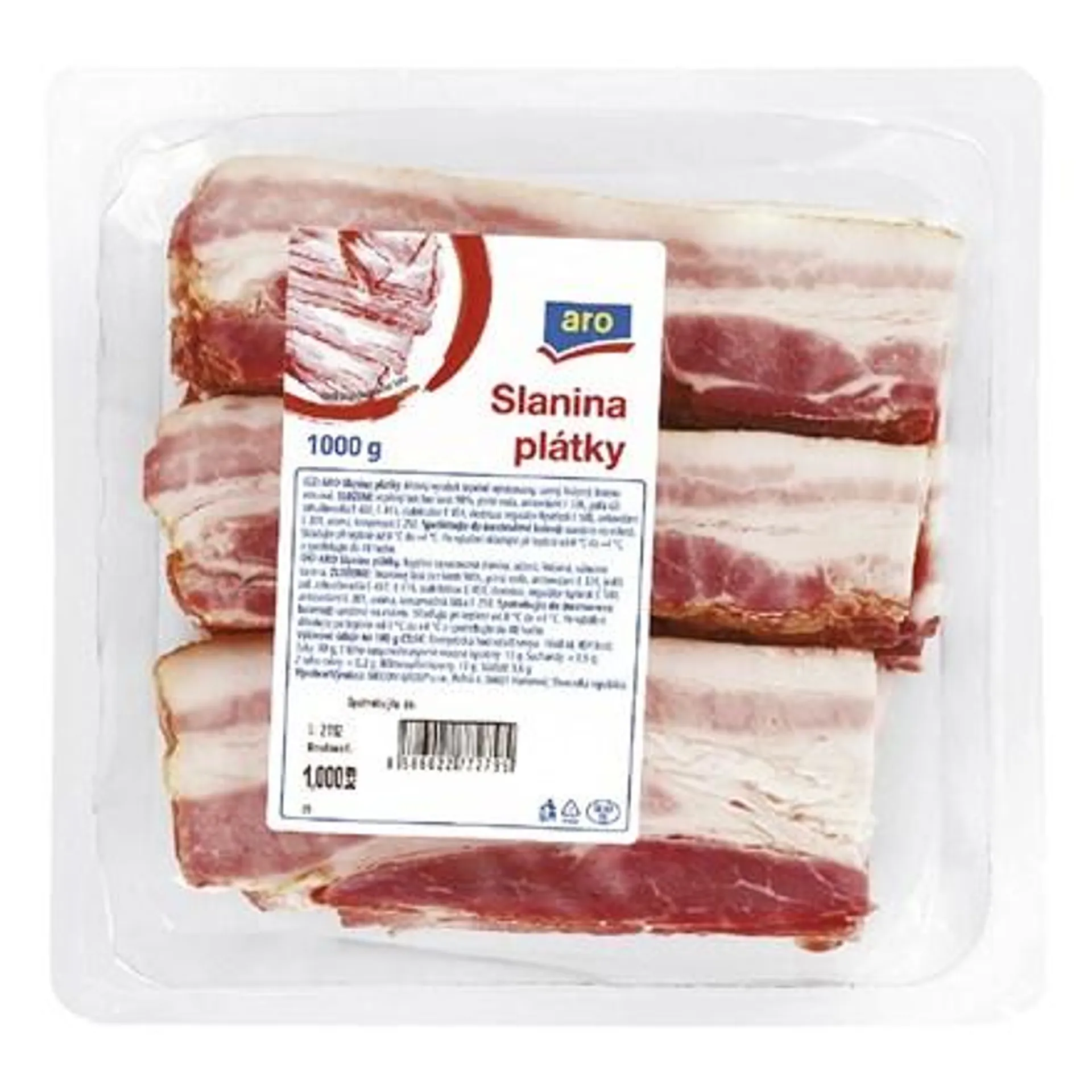 aro Slanina plátky vakuově bal. chlaz. 1 kg