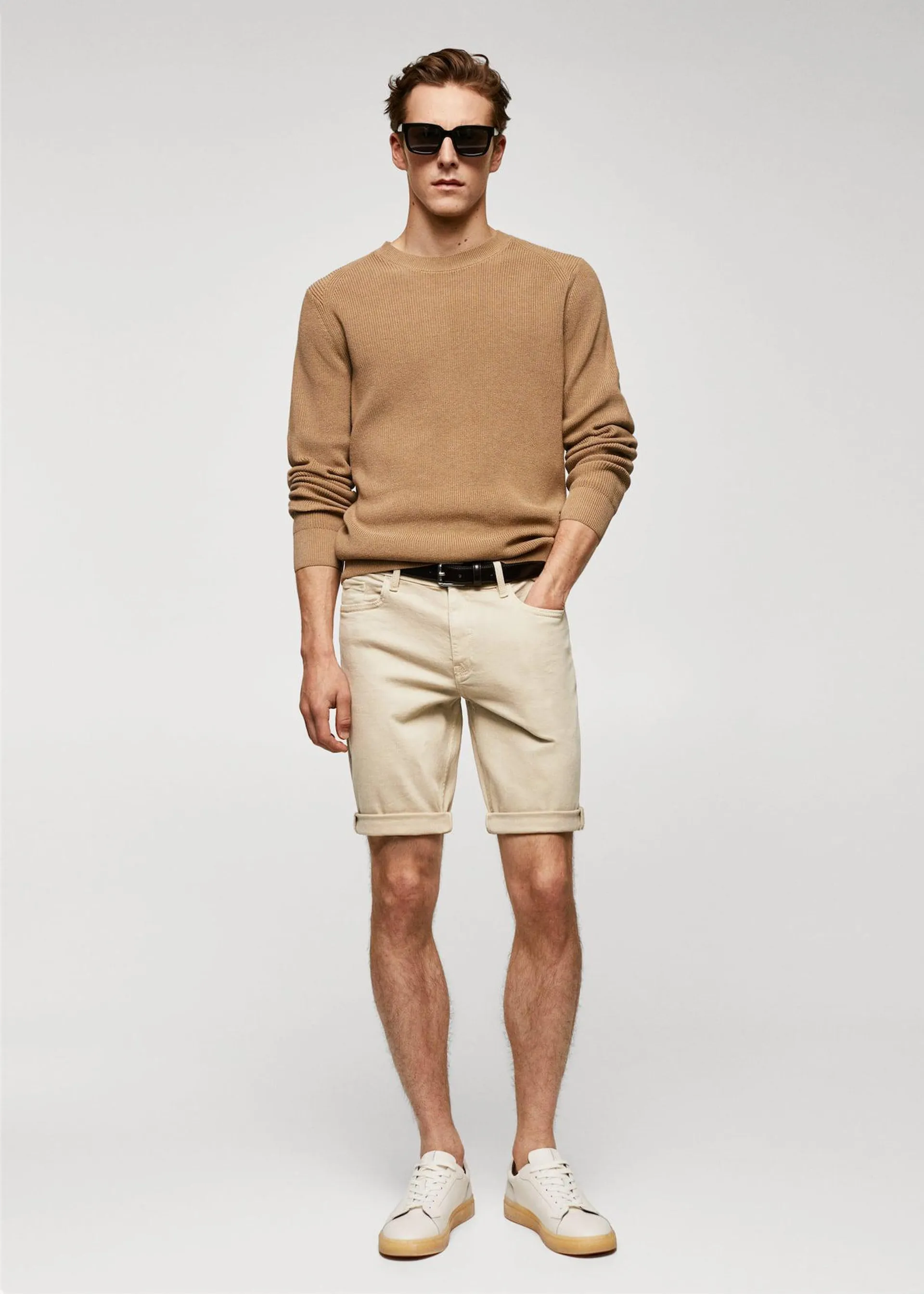Džínové bermudy slim fit