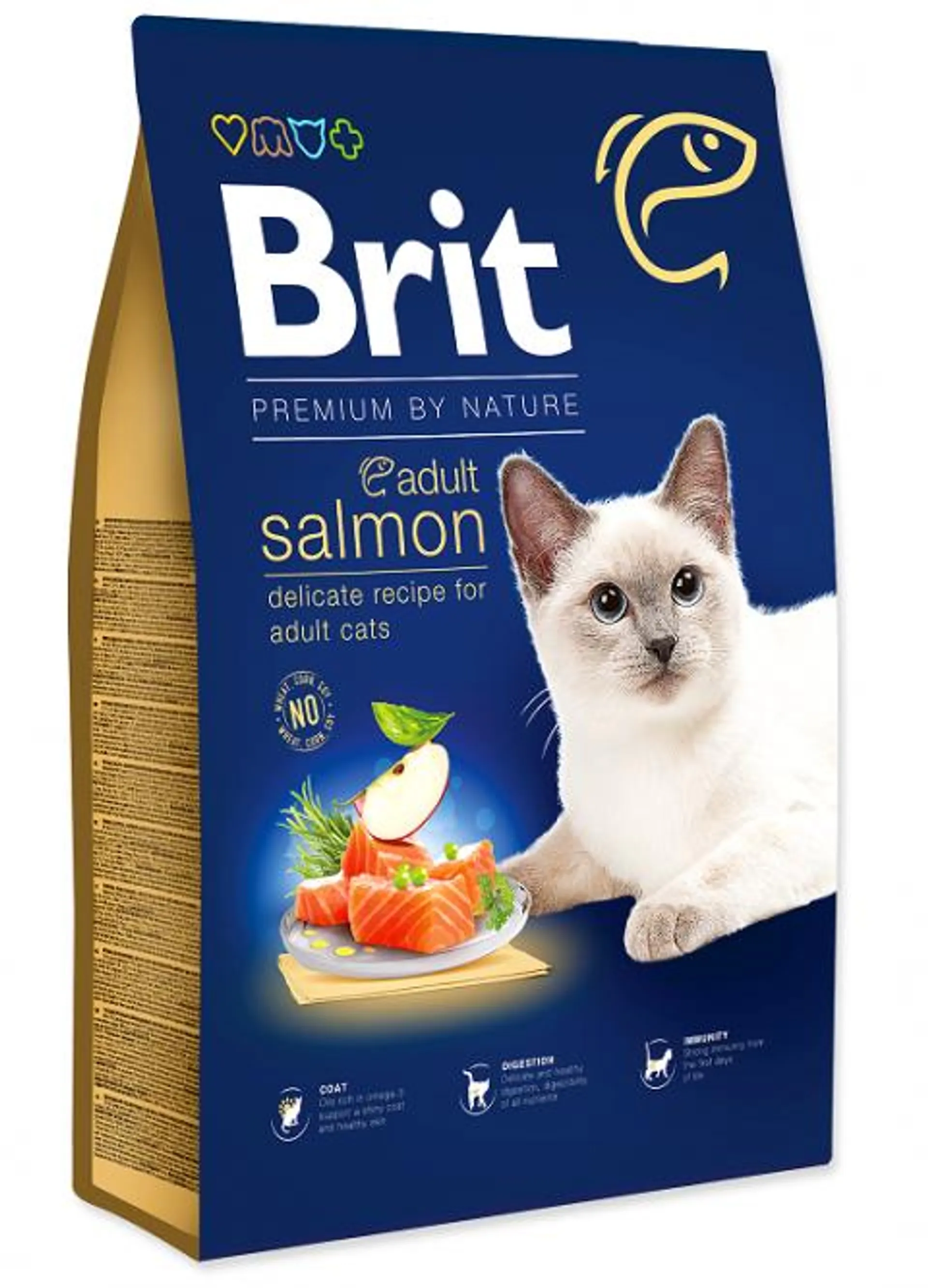 Brit Premium by Nature Cat Adult Salmon 8kg