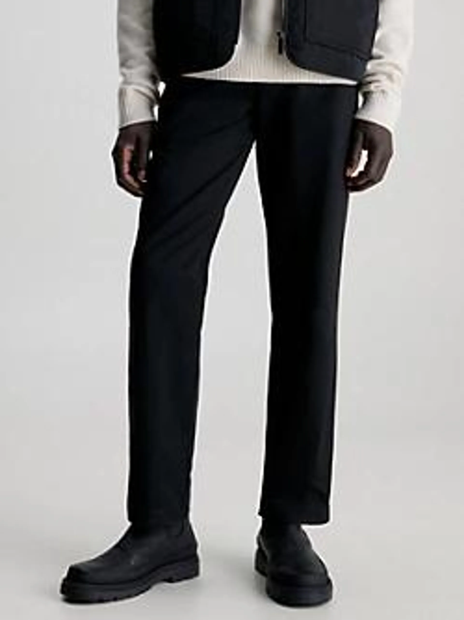 Straight Twill Trousers