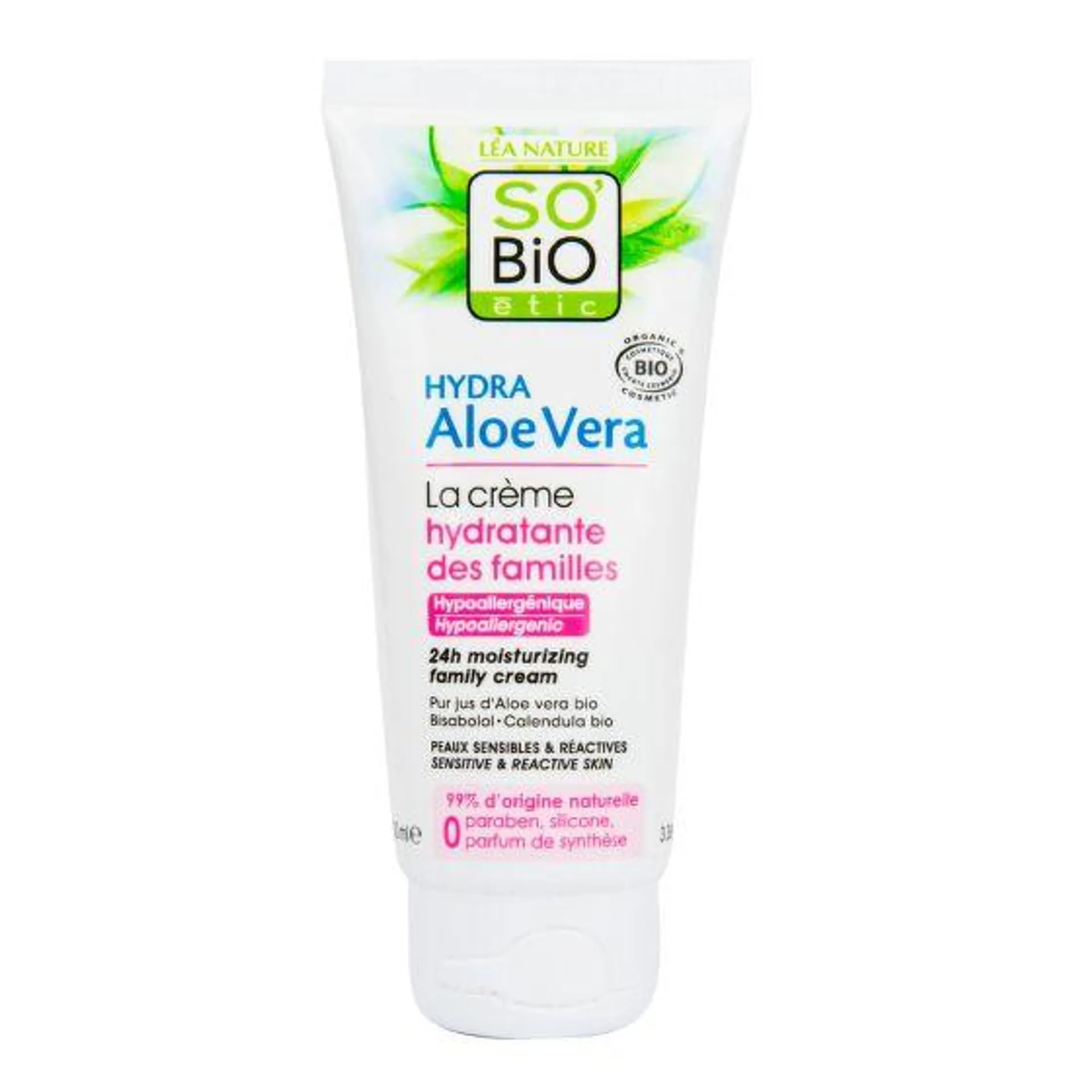 Krém hydratační hypoalergenní aloe vera pro celou rodinu 100 ml BIO SO’BiO étic